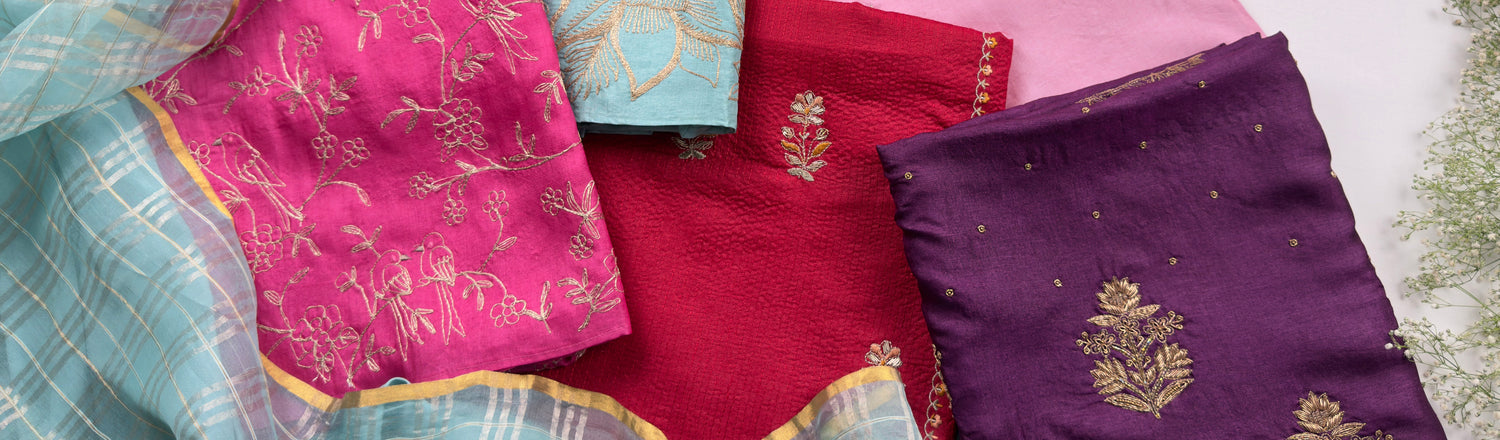 Tussar Suits Fabric Online