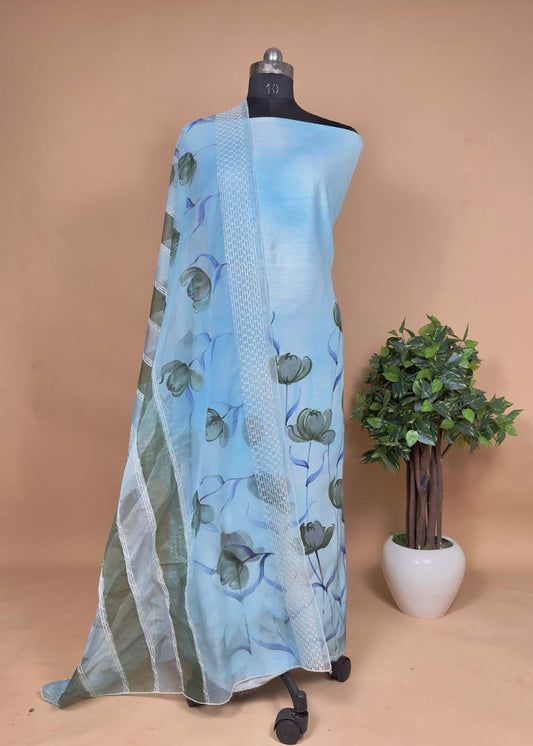 Maheshwari Suit With Designer Organza Dupatta