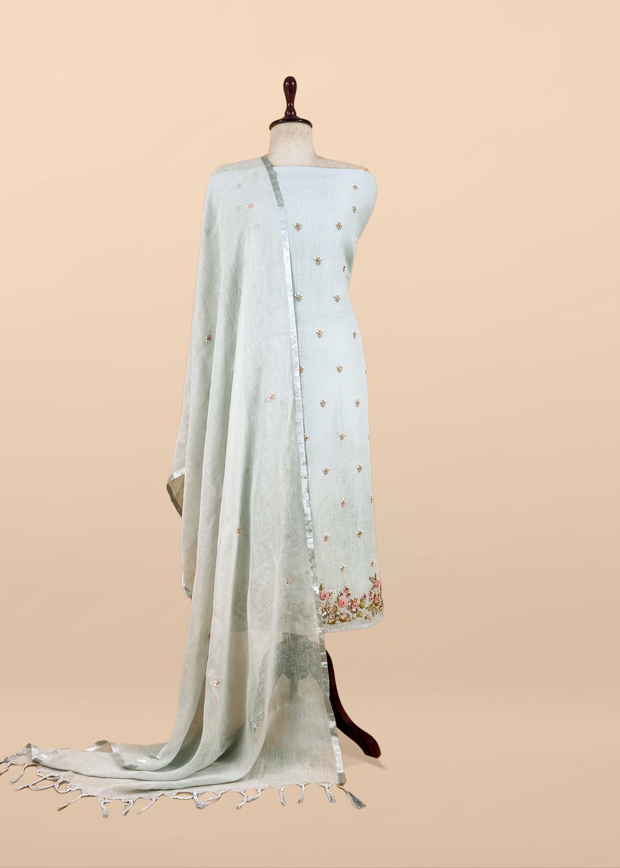 Lemon Yellow Presenting Our Pure Linen Unstitched Dupatta-Suit From Kalasheel’s The Little Garden Collection 🕊️
