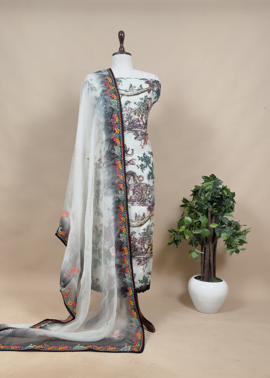 wedding wear organza suit set