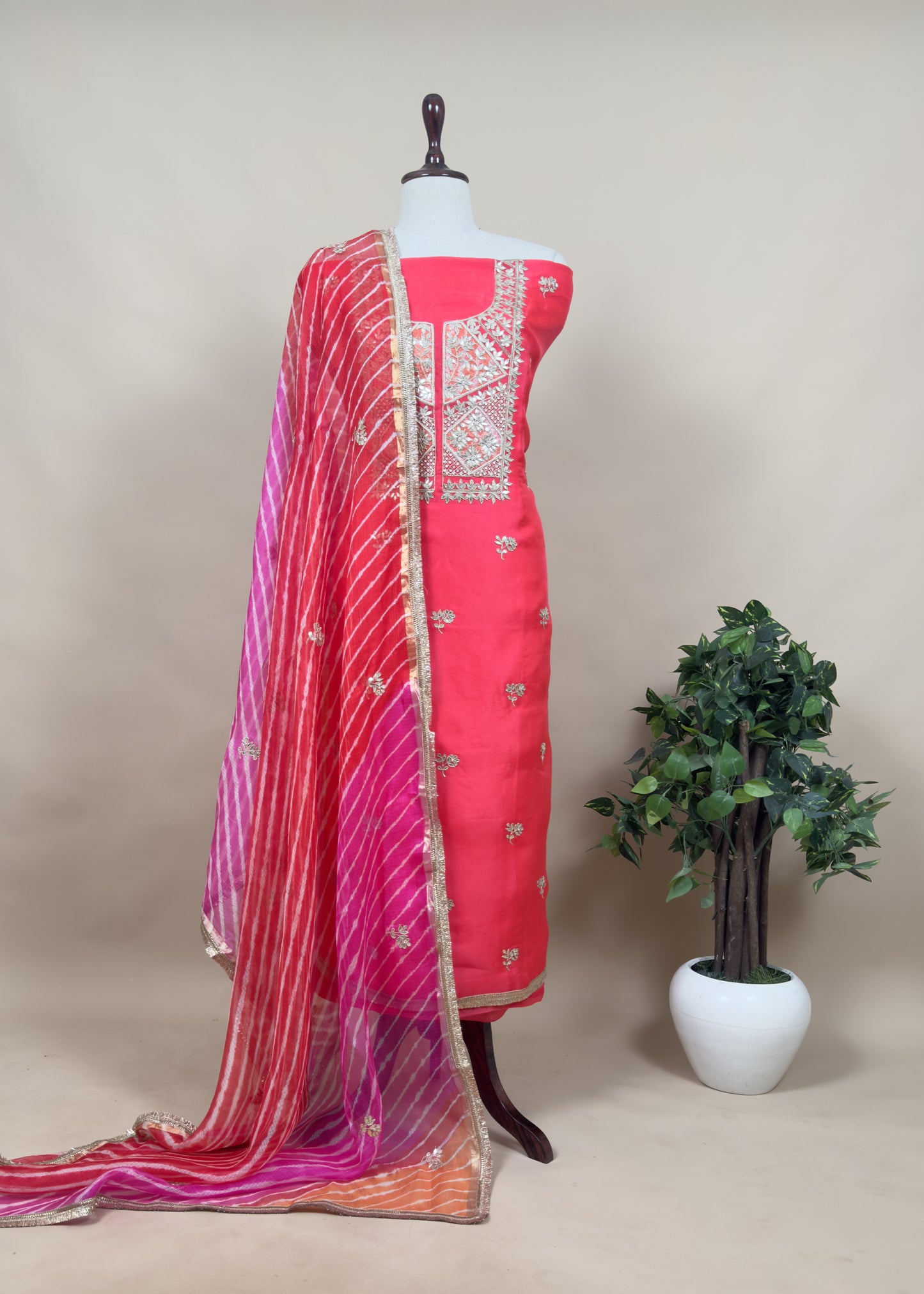 wedding wear organza suit set