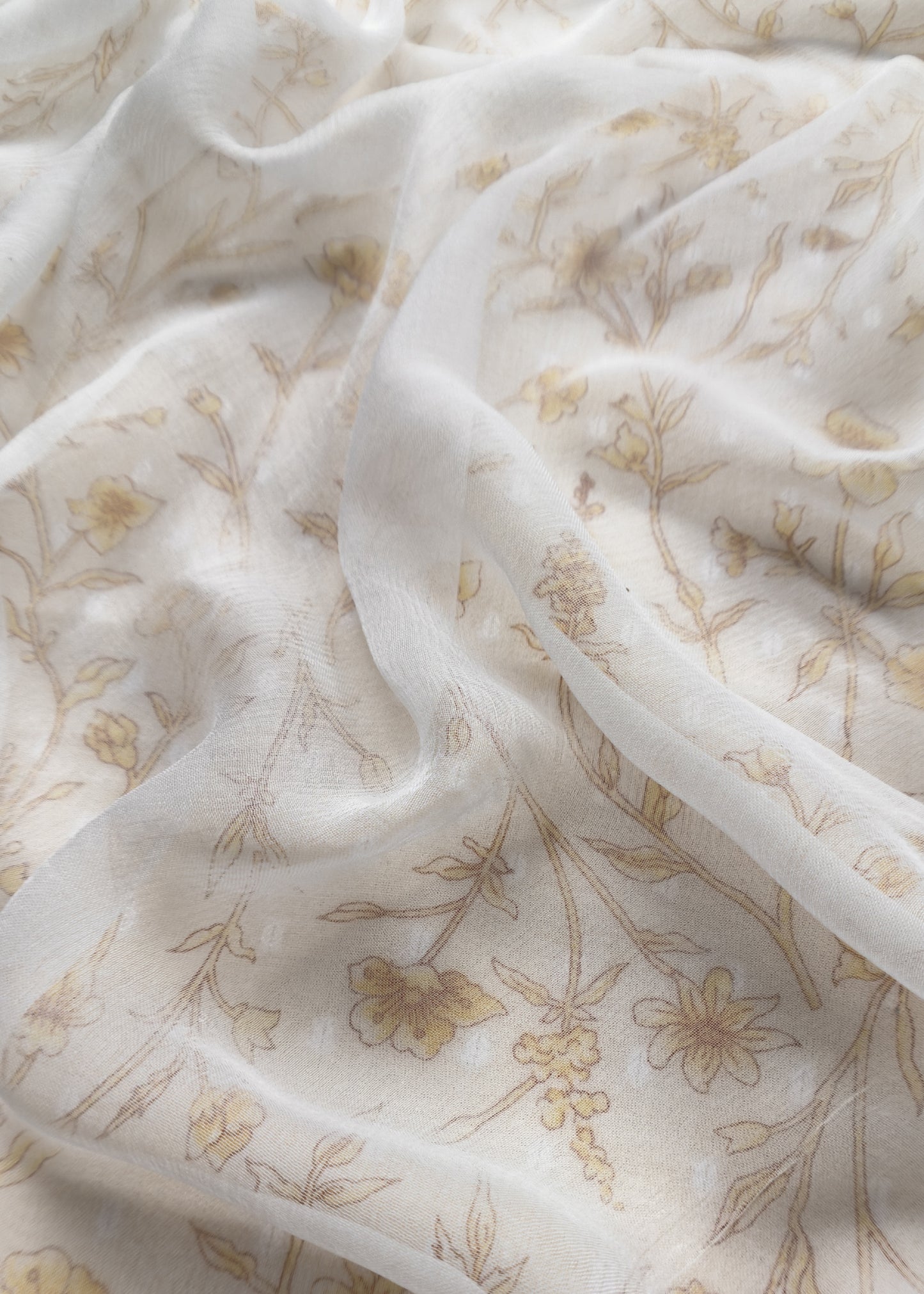 White And Yellow Pure Cotton Suit