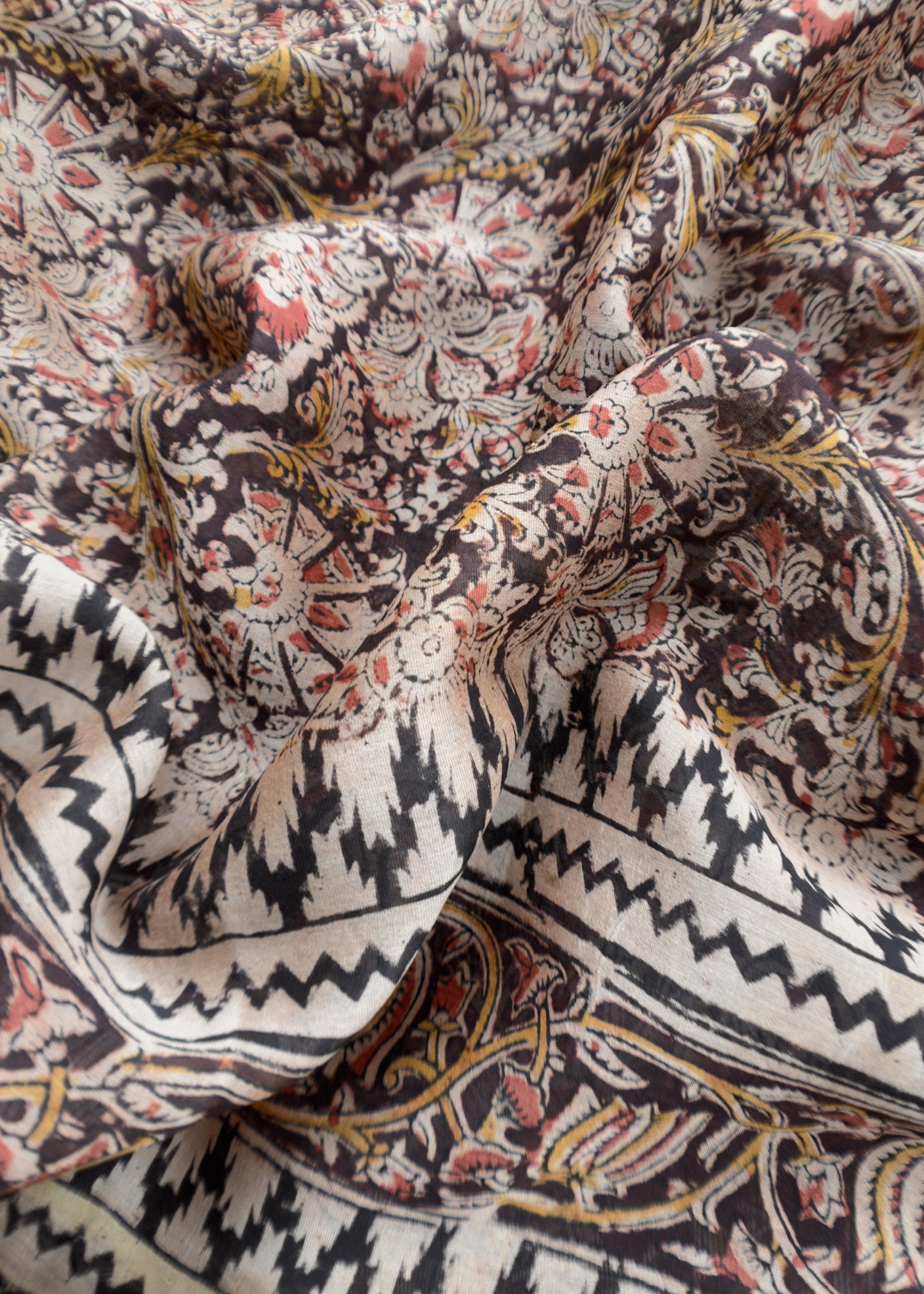 Sanganeri Block Printed Natural Dyed Ajrakh Suit In Chanderi