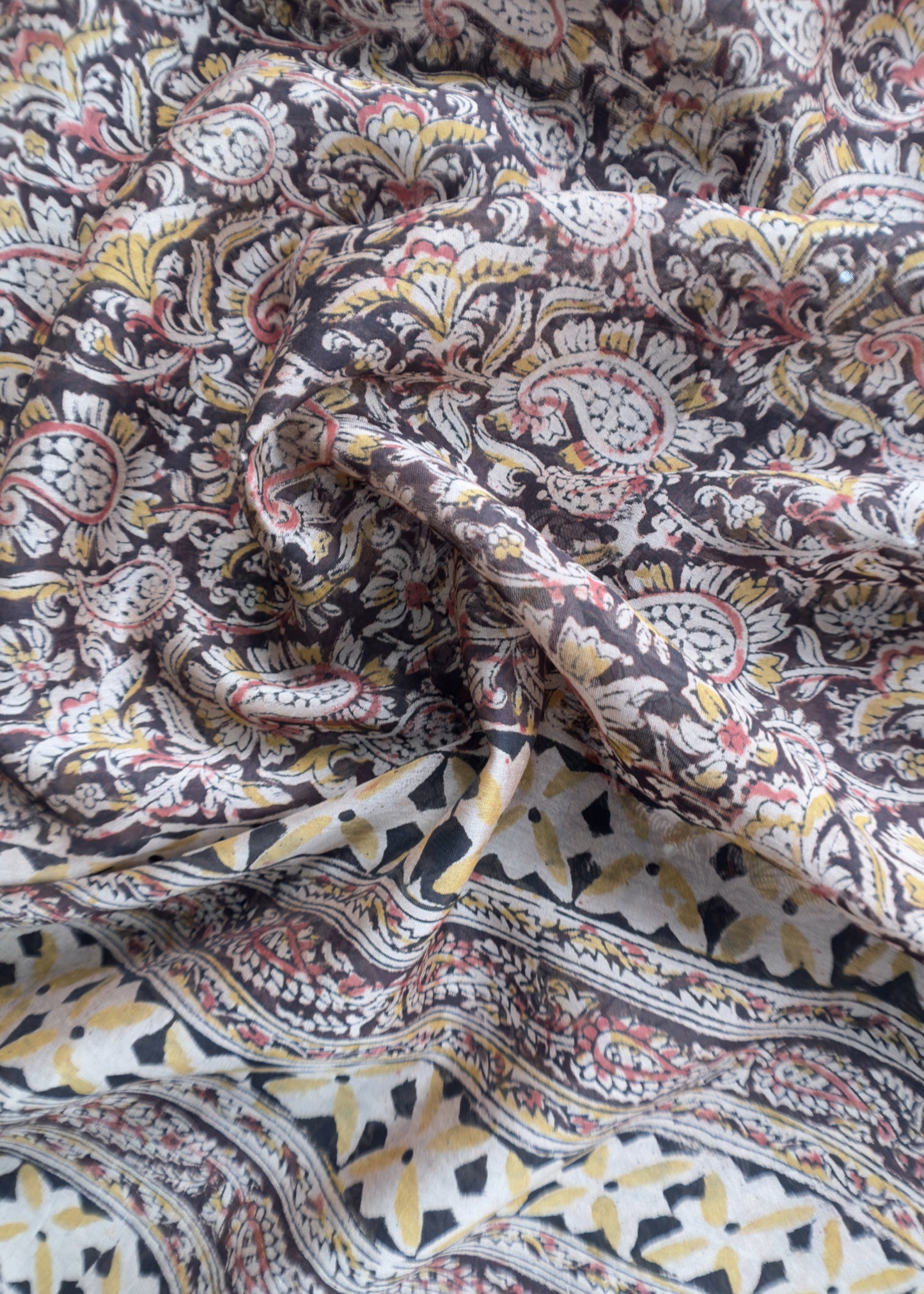 Sanganeri Block Printed Natural Dyed Ajrakh Suit In Chanderi