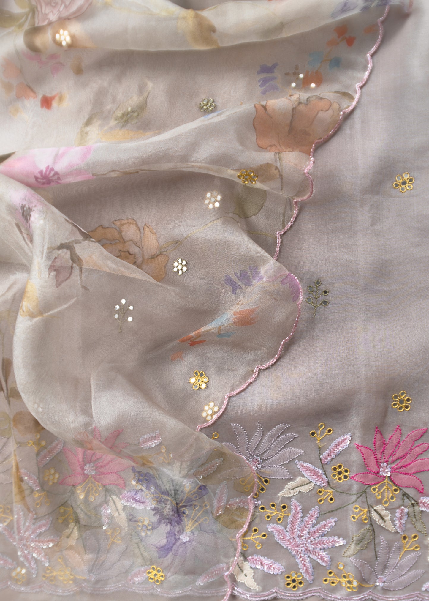 Embroidered Organza Suit Set For Wedding
