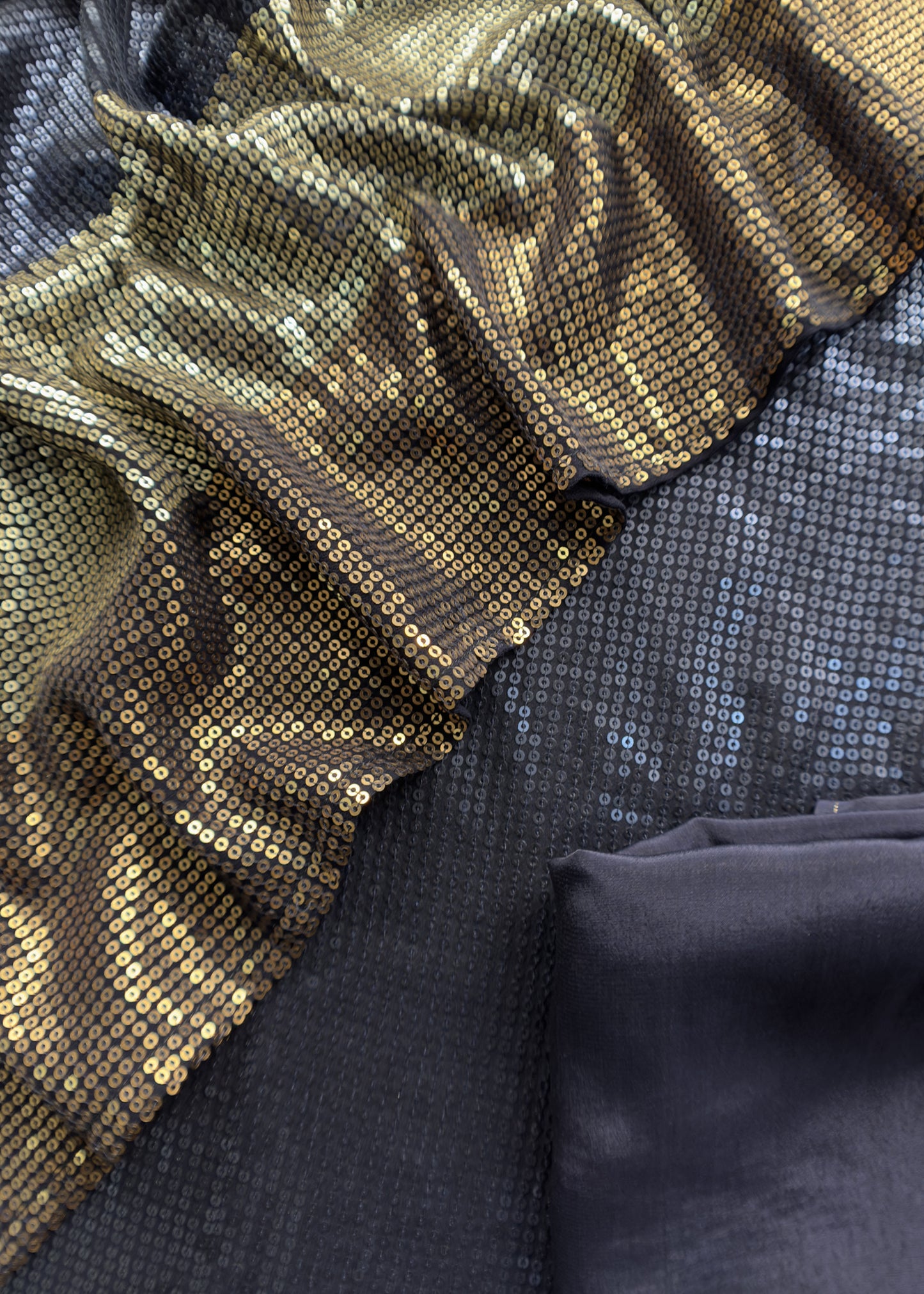Classy Midnight Blue Sequin Jaal Pure Georgette Unstitched Suit