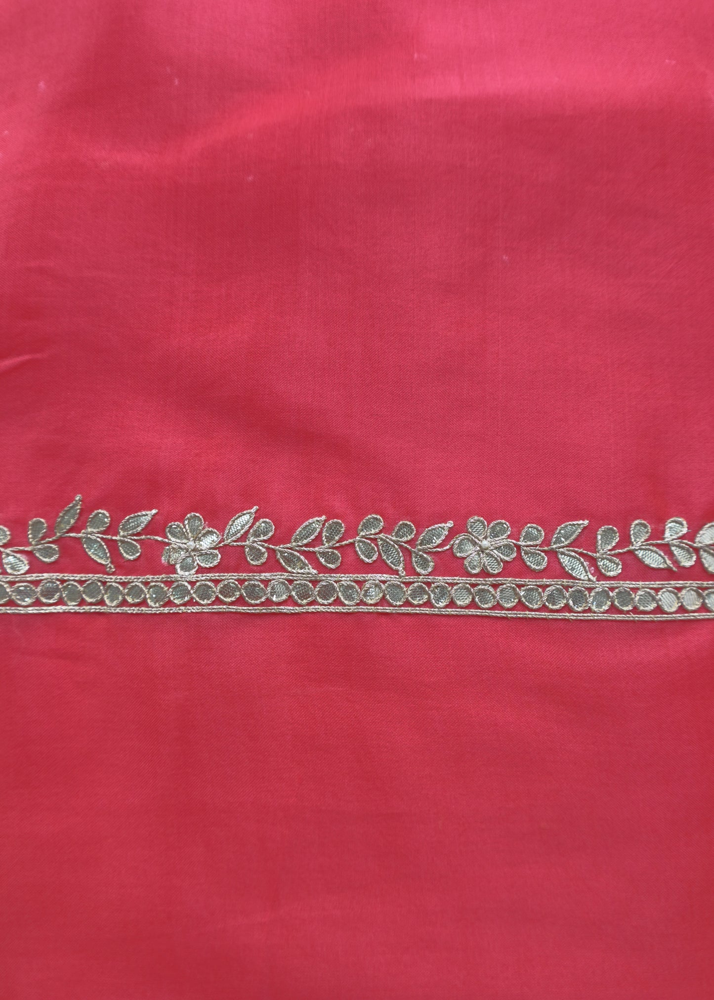 Gajari Pink Kalasheel Luxe Handloom Organza Suit With Handwork and Leheriya Kota Doriya Dupatta