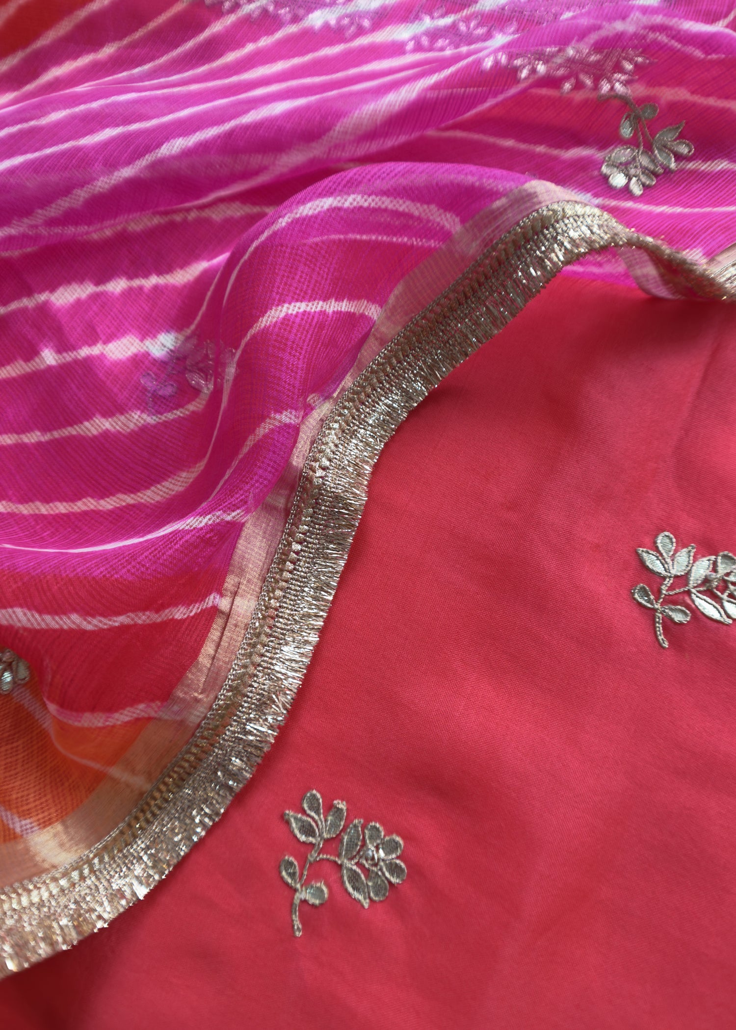 Organza unstitched suit with dupatta