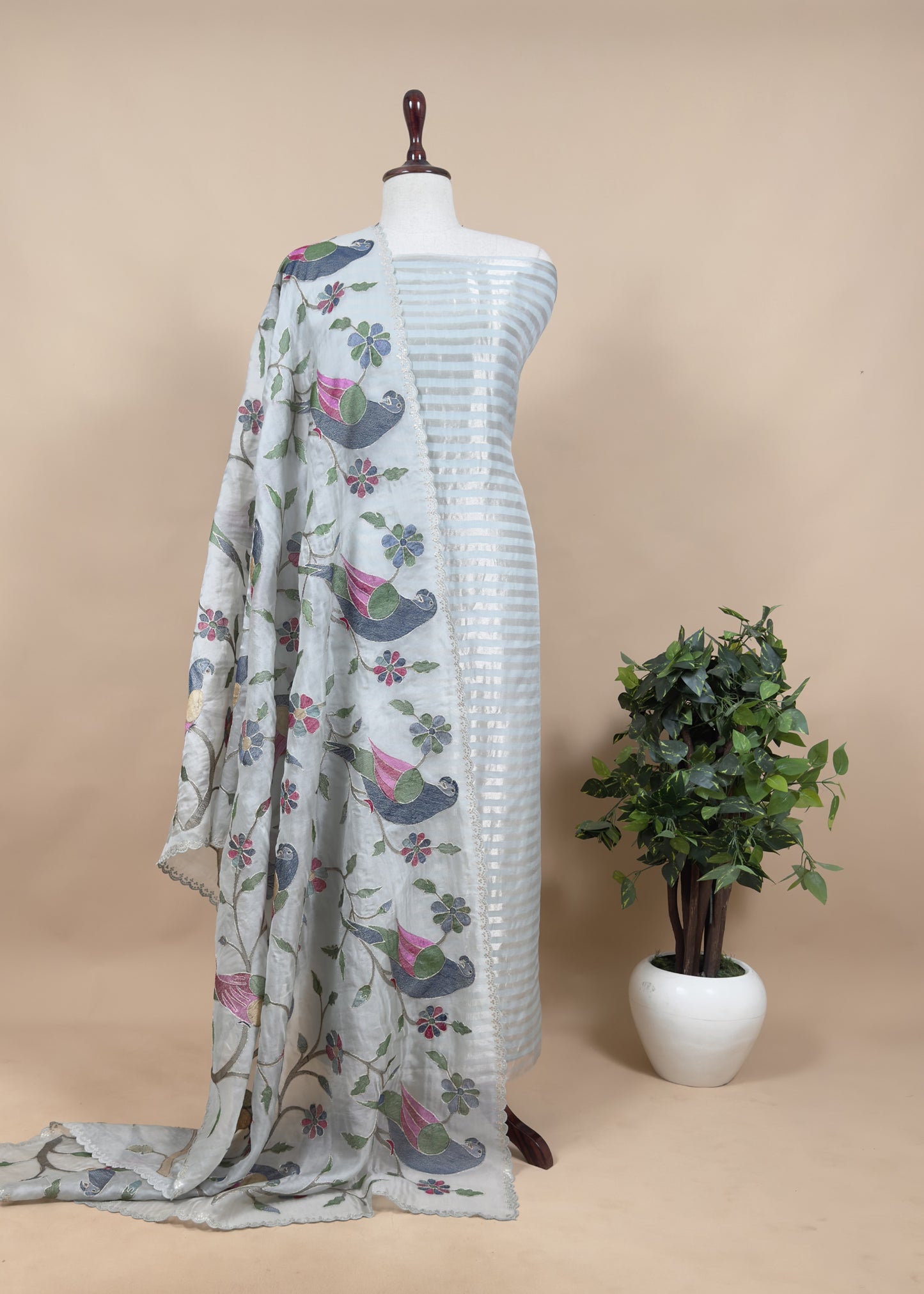 Wedding wear tissue silk suit for women