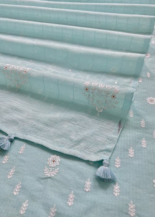 Pink Shree Niketan Embroidered Chanderi Suit