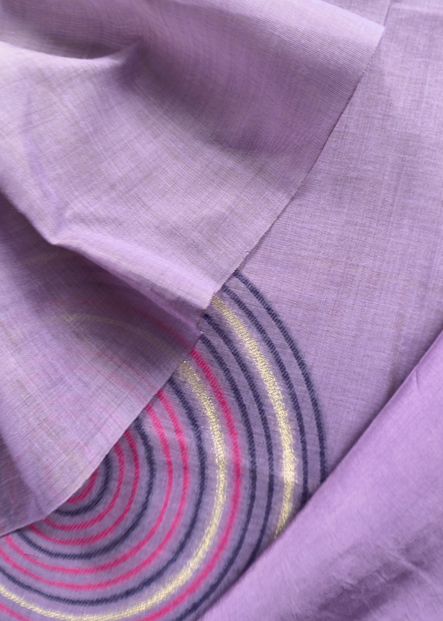 Purple Abstract Jamdani Weave Suit In Linen Chanderi