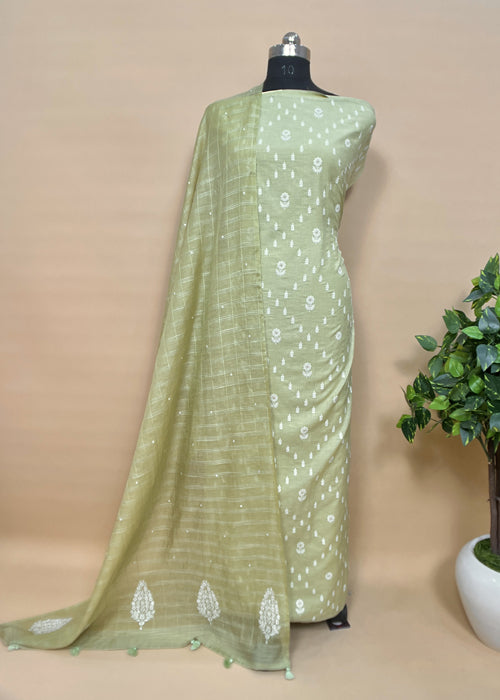 Pink Shree Niketan Embroidered Chanderi Suit