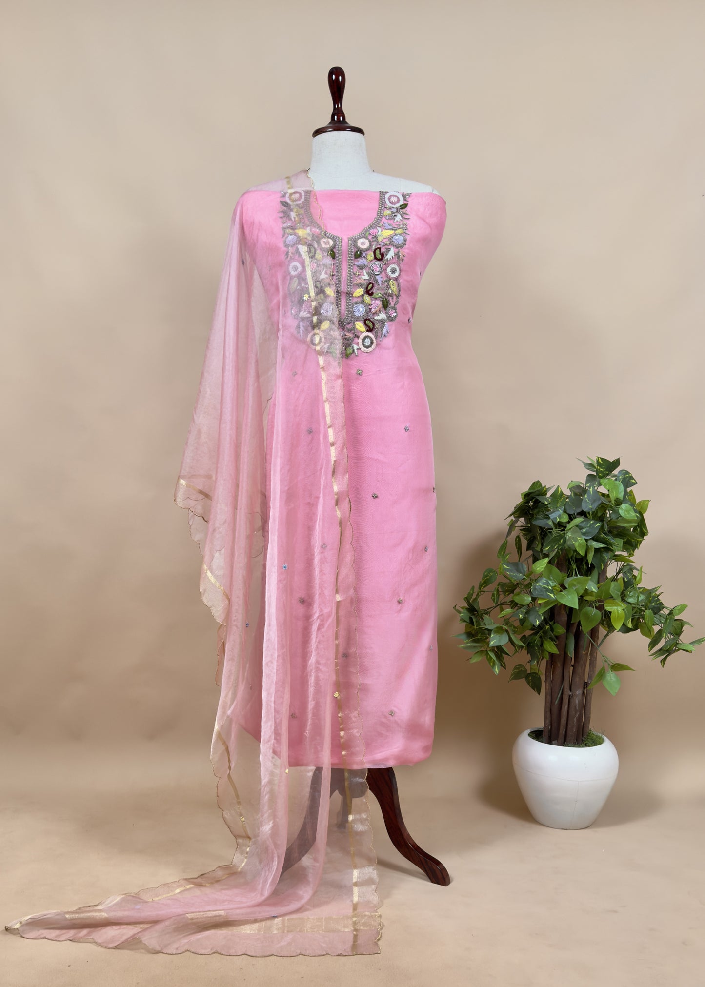 wedding wear organza suit set