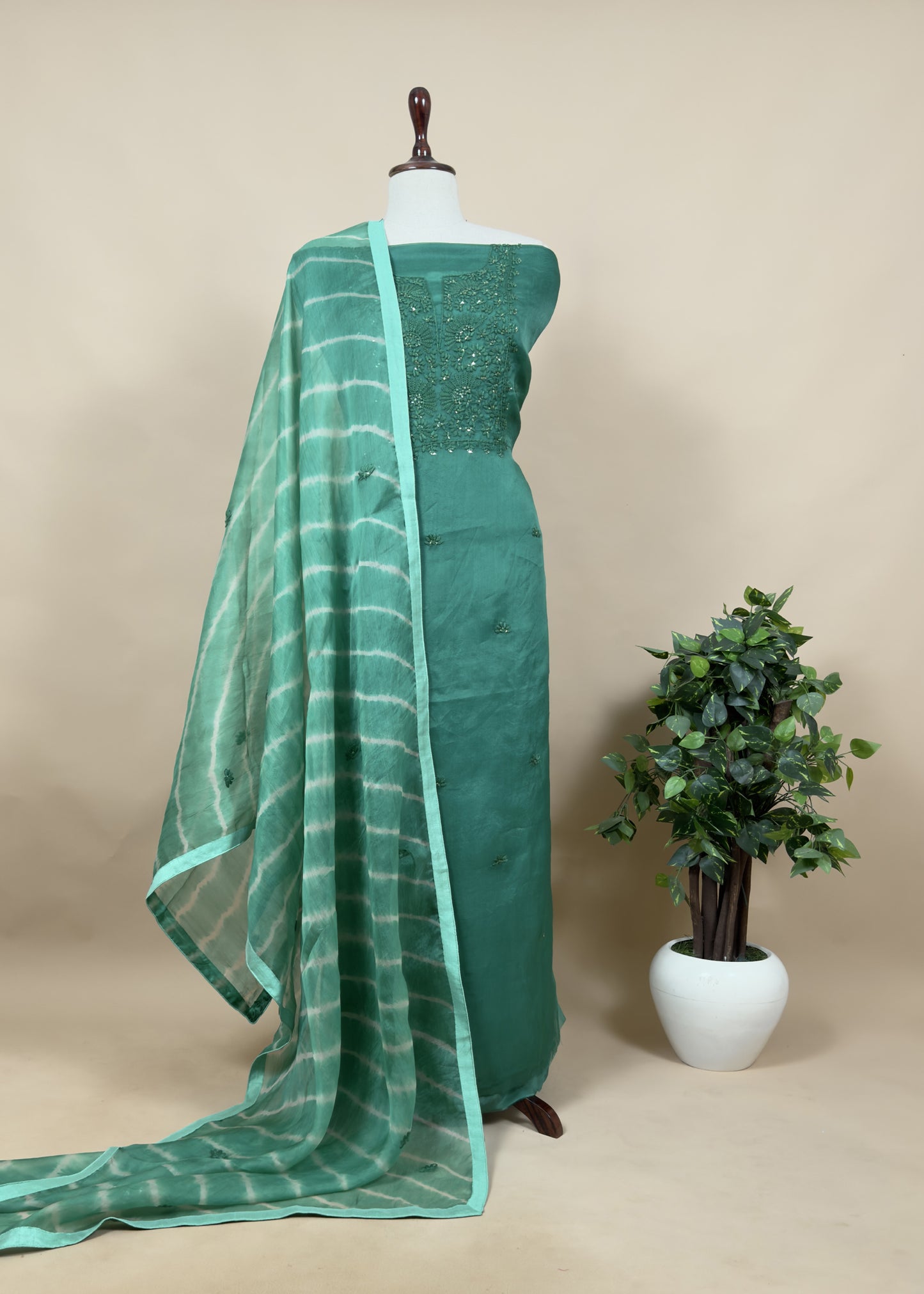 wedding wear organza suit set