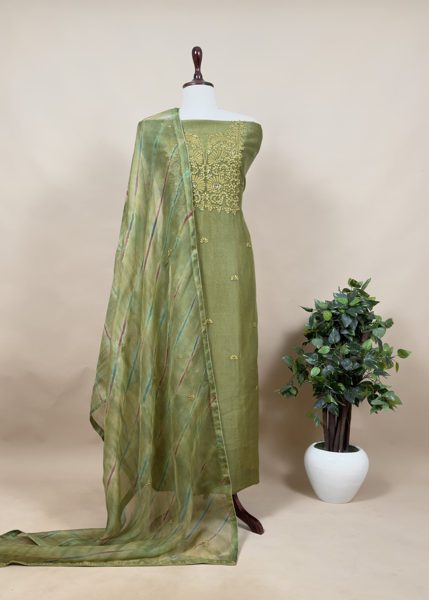 wedding wear organza suit set