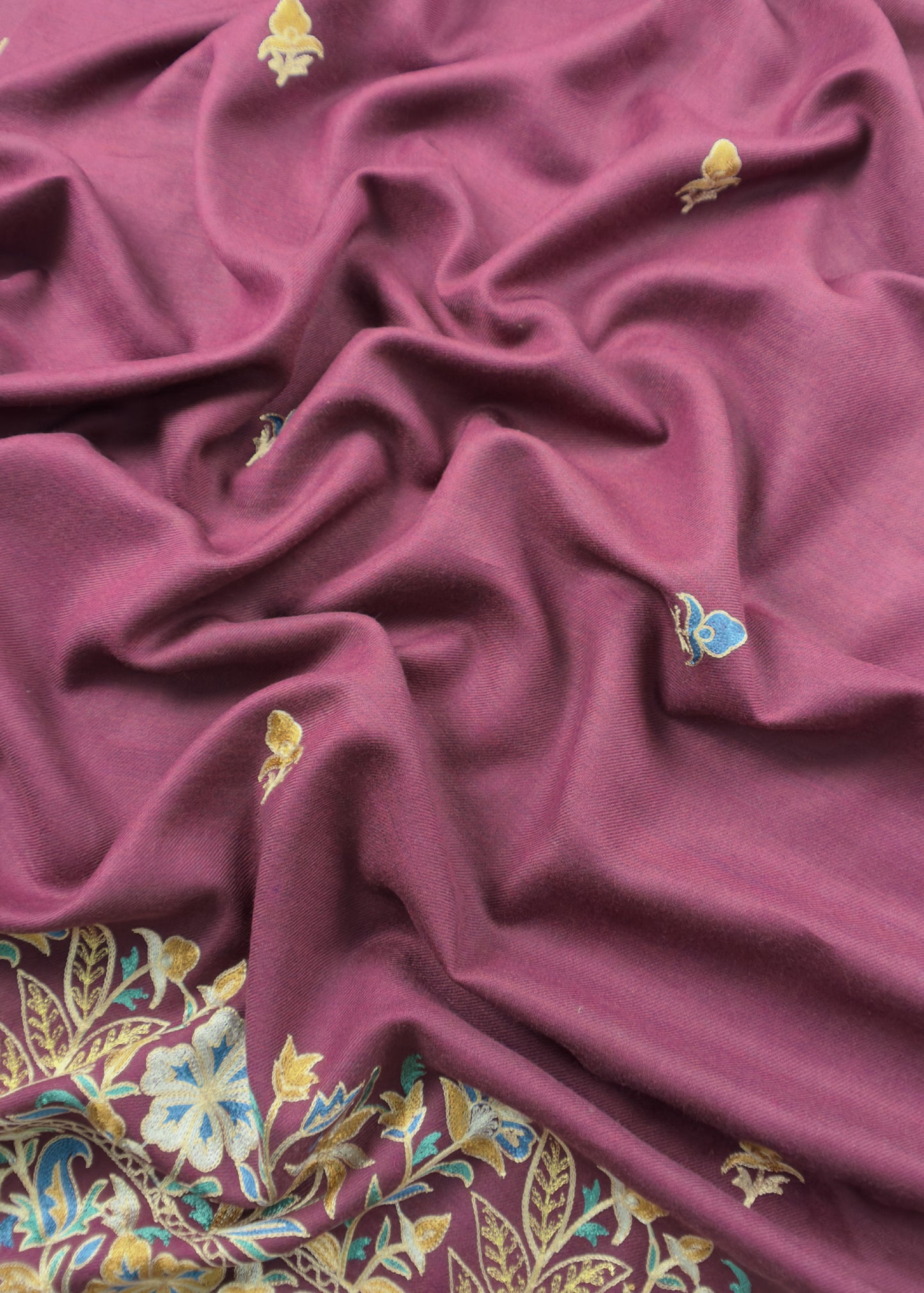 Pure Merino Wool Unstitched Suit Pashmina With Dupatta