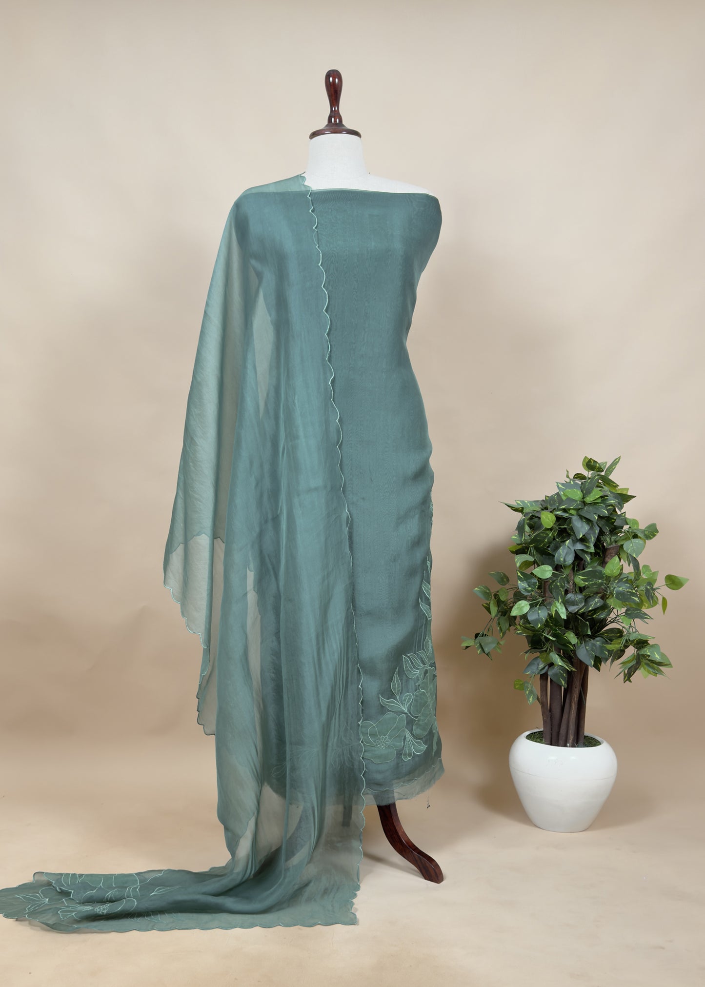 Summer wear suit pure organza fabric
