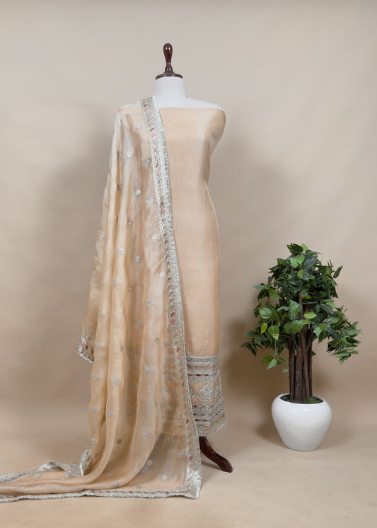 Wedding wear organza suit for online at the best price