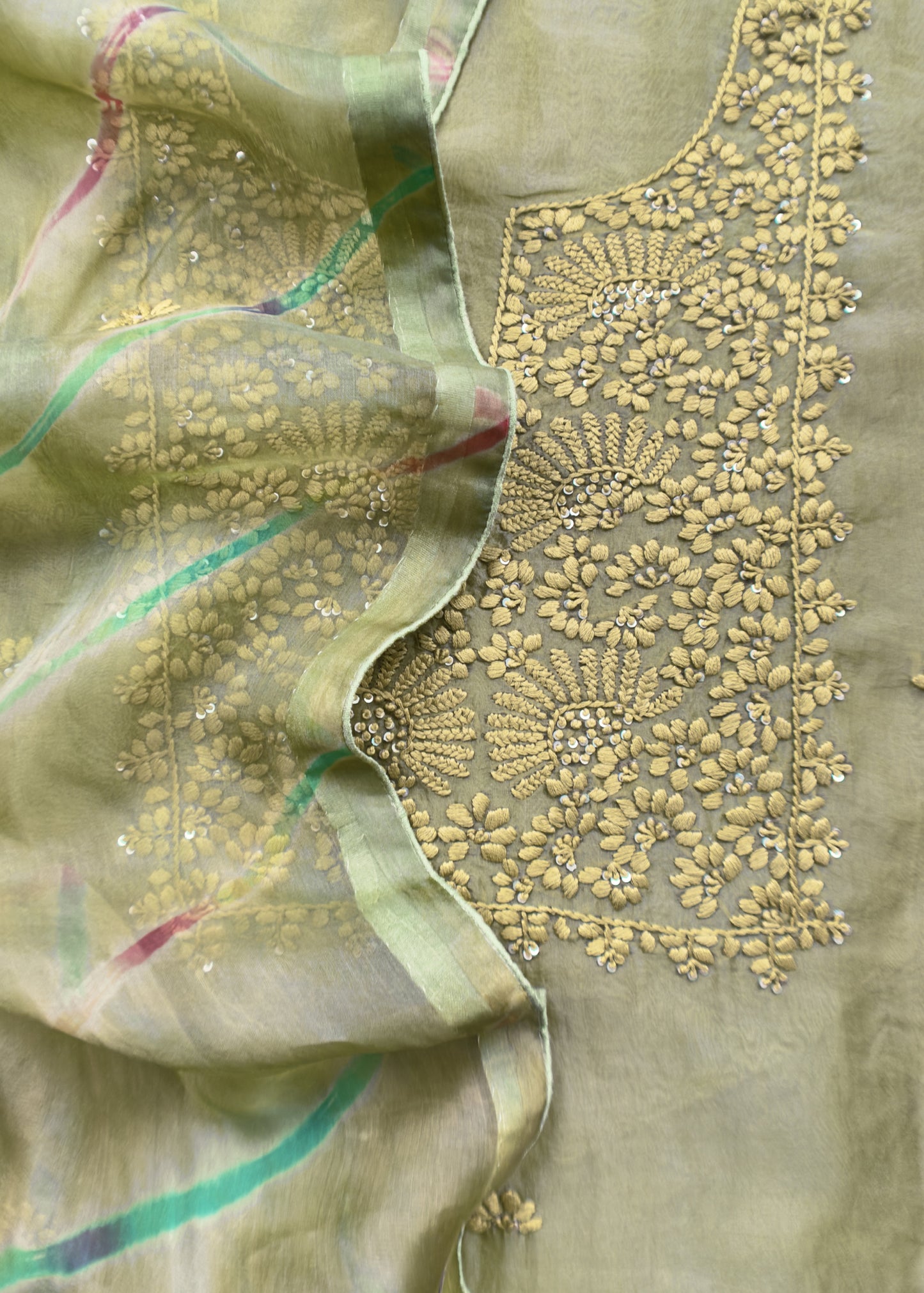 Summer wear suit pure organza fabric
