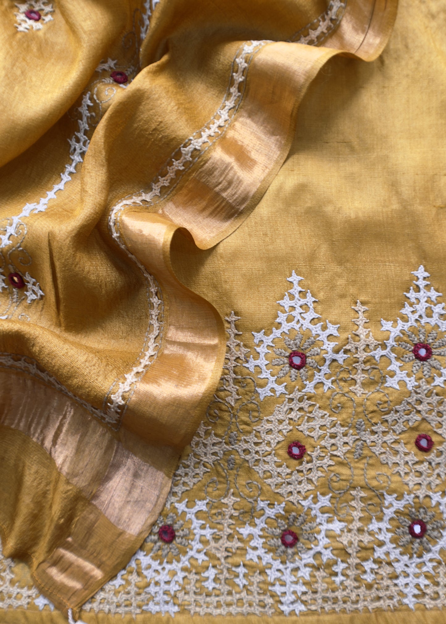 Summer wear suit tussar silk fabric