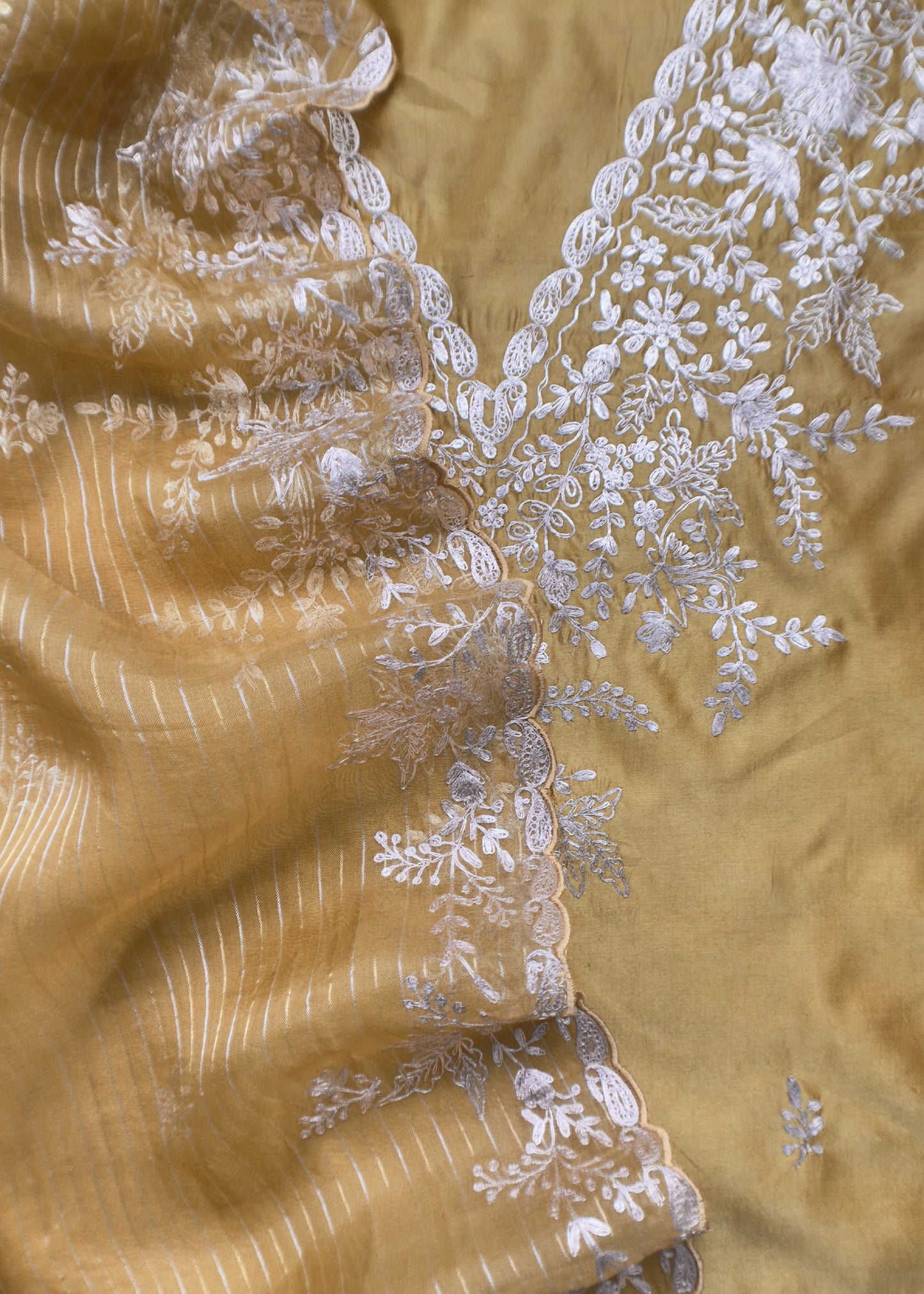 Traditional indian wedding wear tussar silk suit