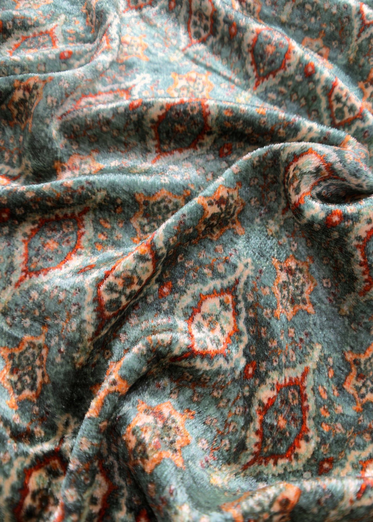 Orange Pashmina Suit With Velvet Stall