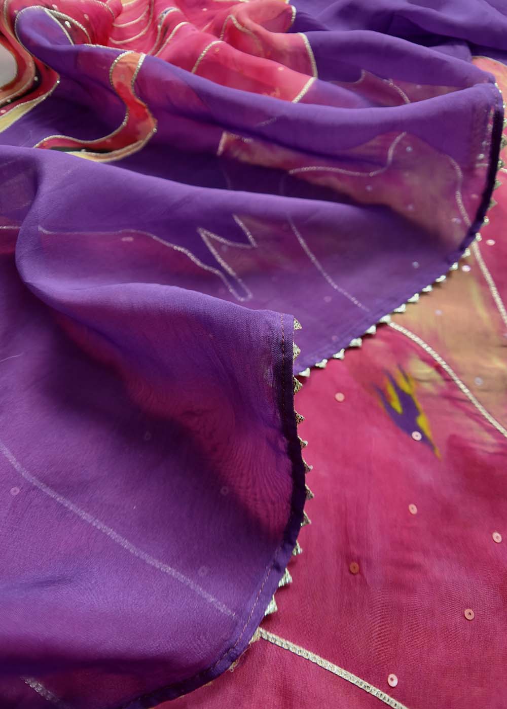 purple unstitched suit set online
