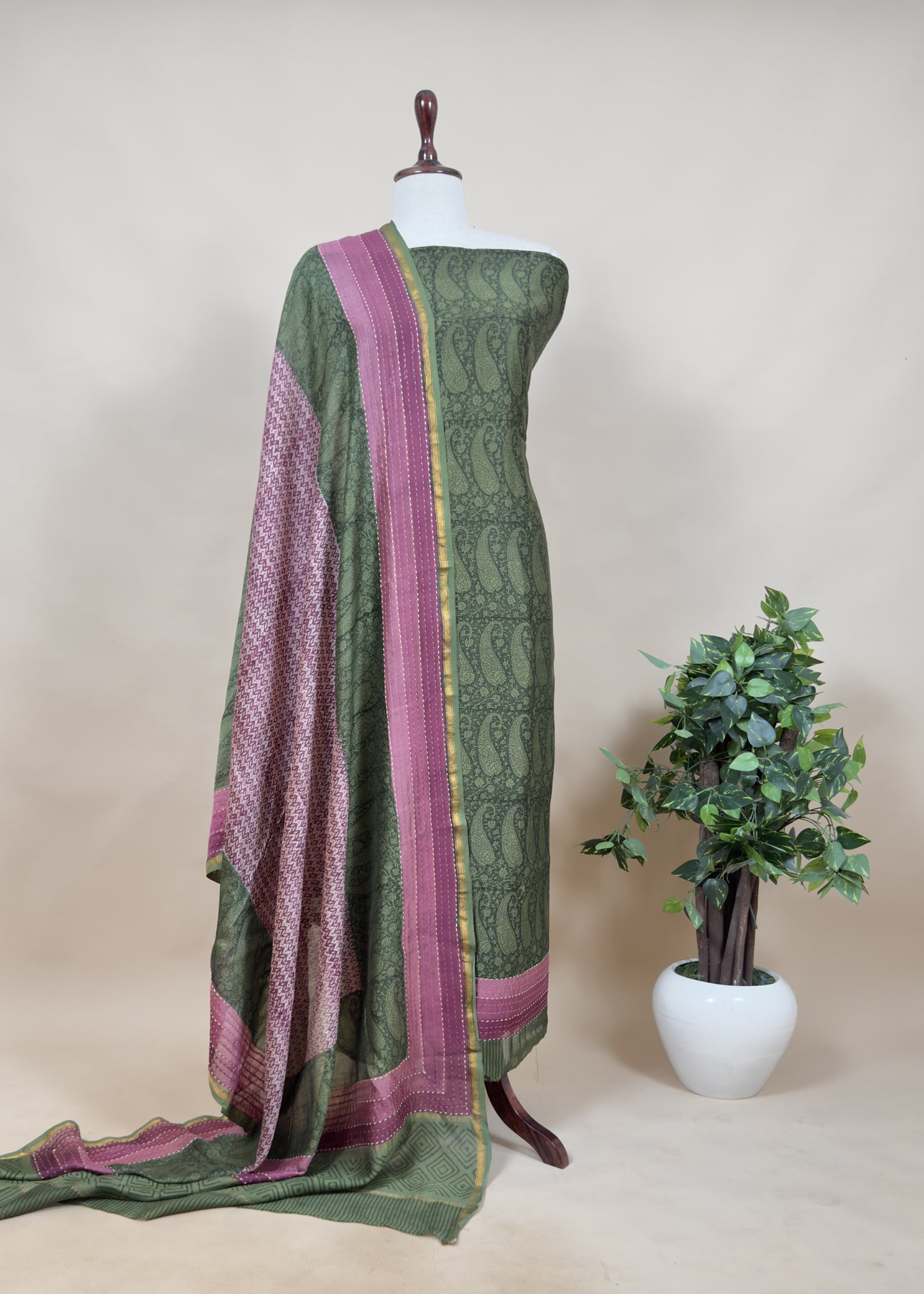 Summer wear maheshwari suit with dupatta