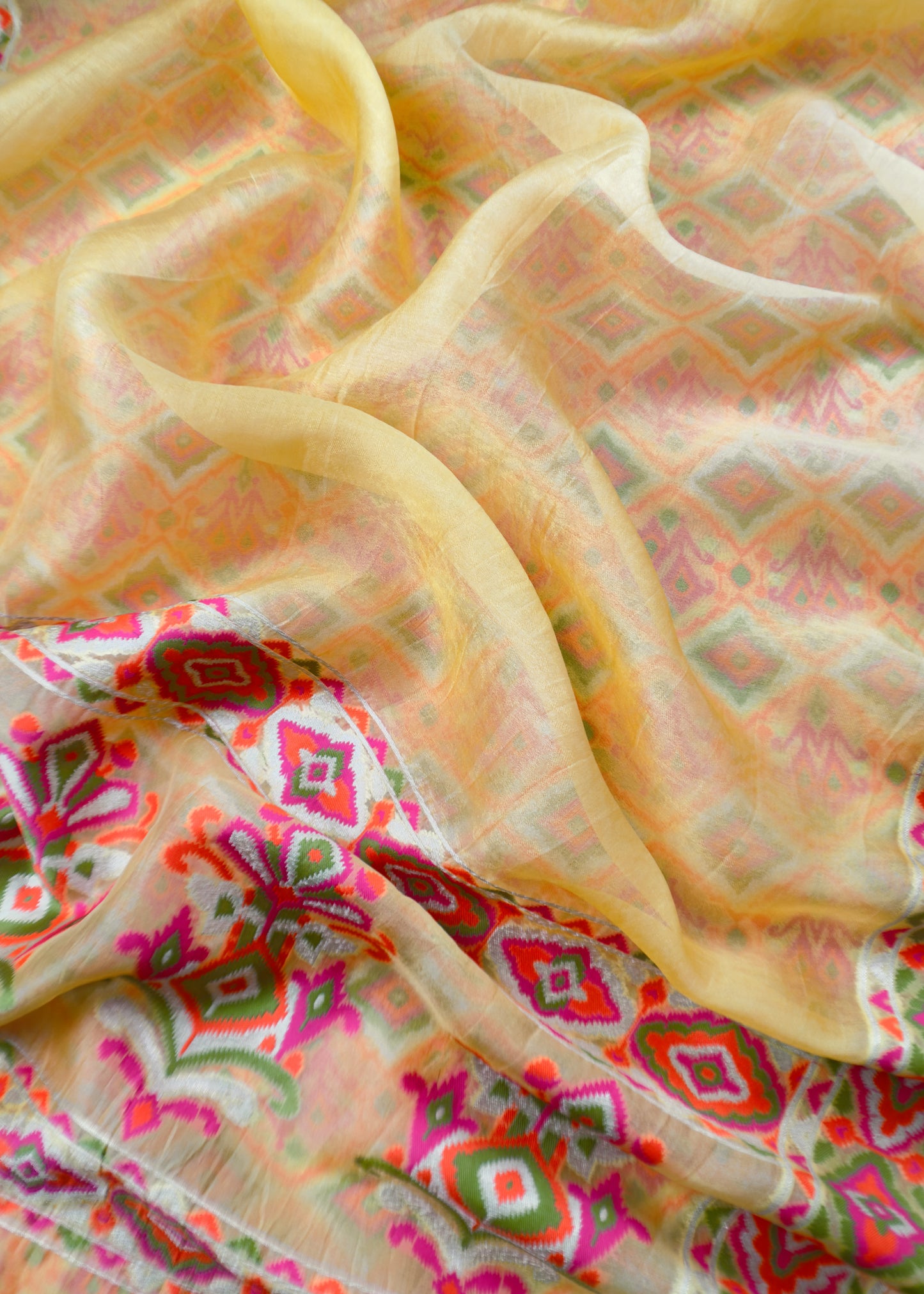 Handloom Banarasi Meenakari Suit In Pure Kora Silk