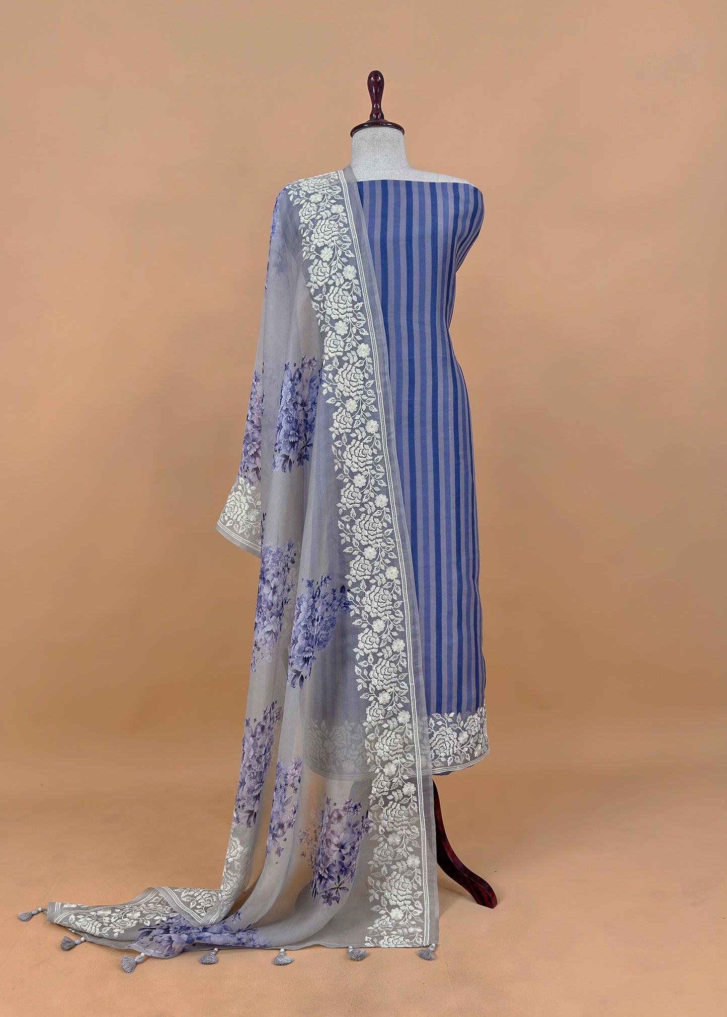 Kora silk suit for bridal trousseau