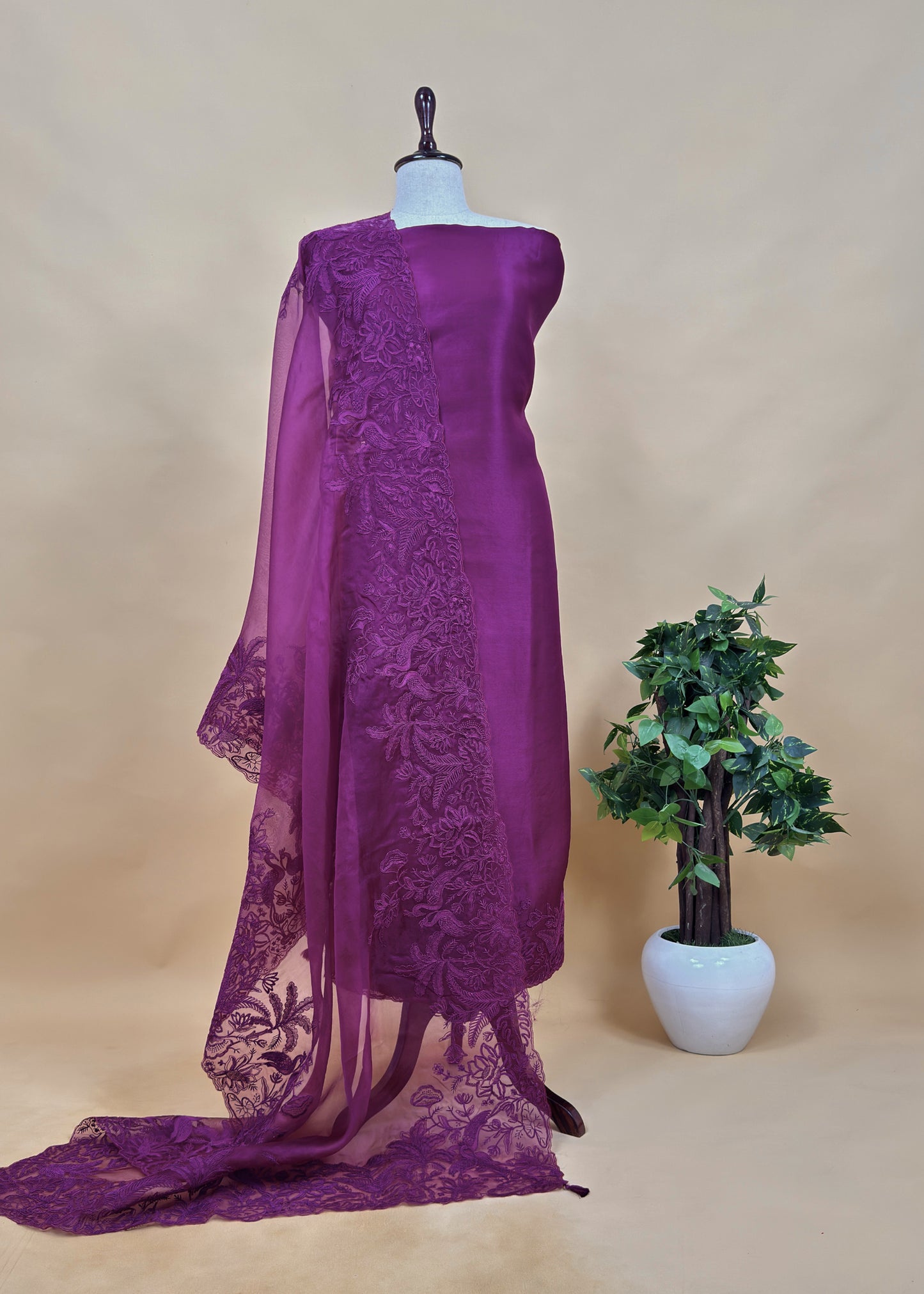 organza suit for the trousseau collection