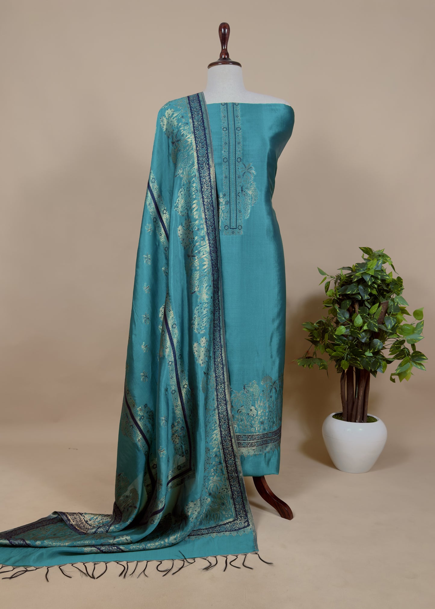 wedding wear kani silk suit