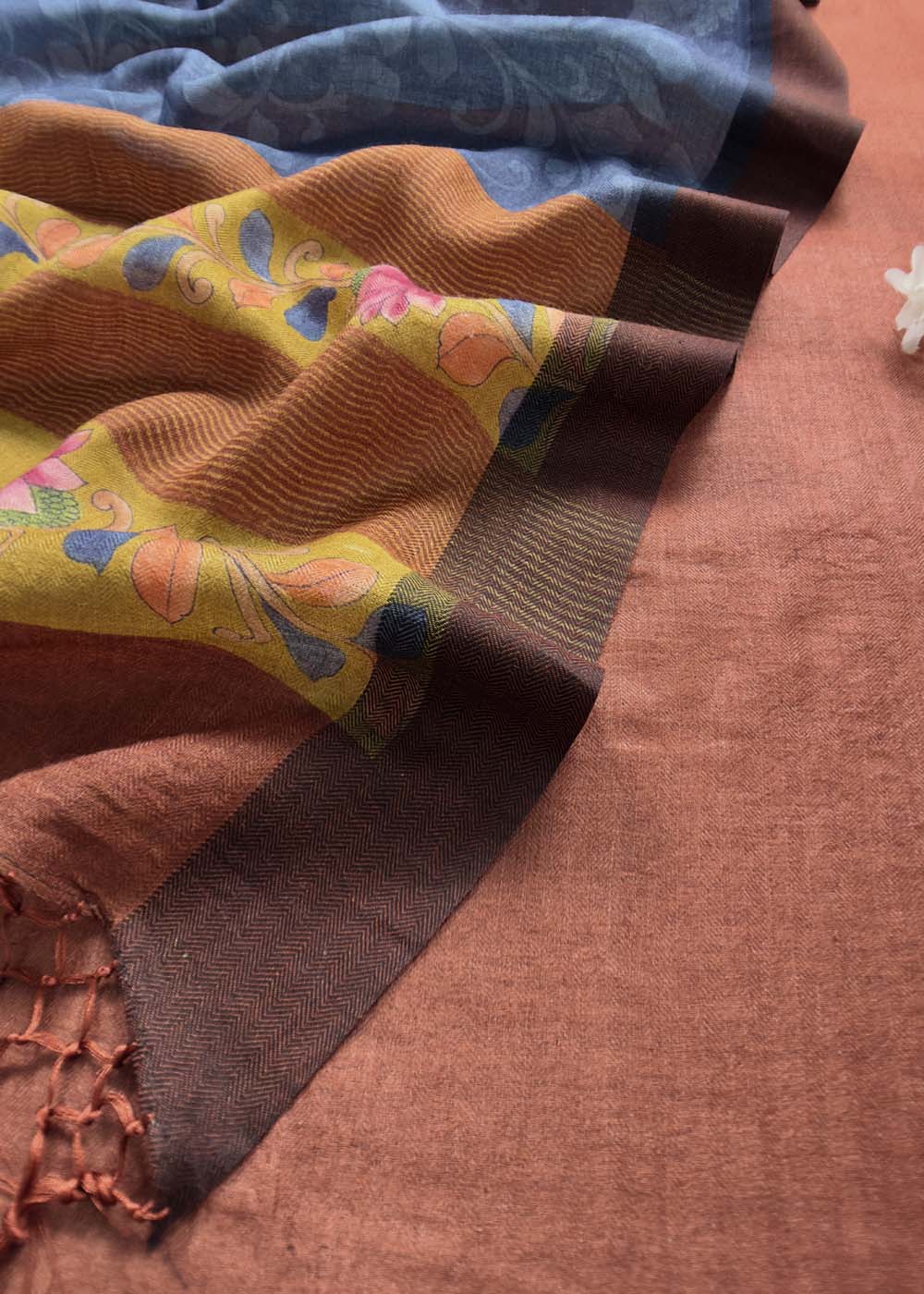 Pure Pashmina Suit With Kalamkari Dupatta