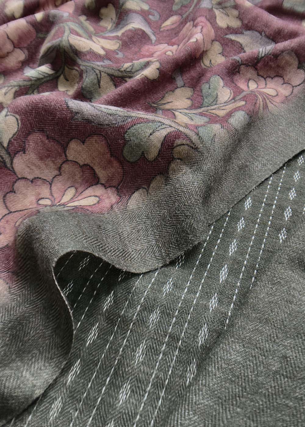 Green Embroidered Pashmina Suit