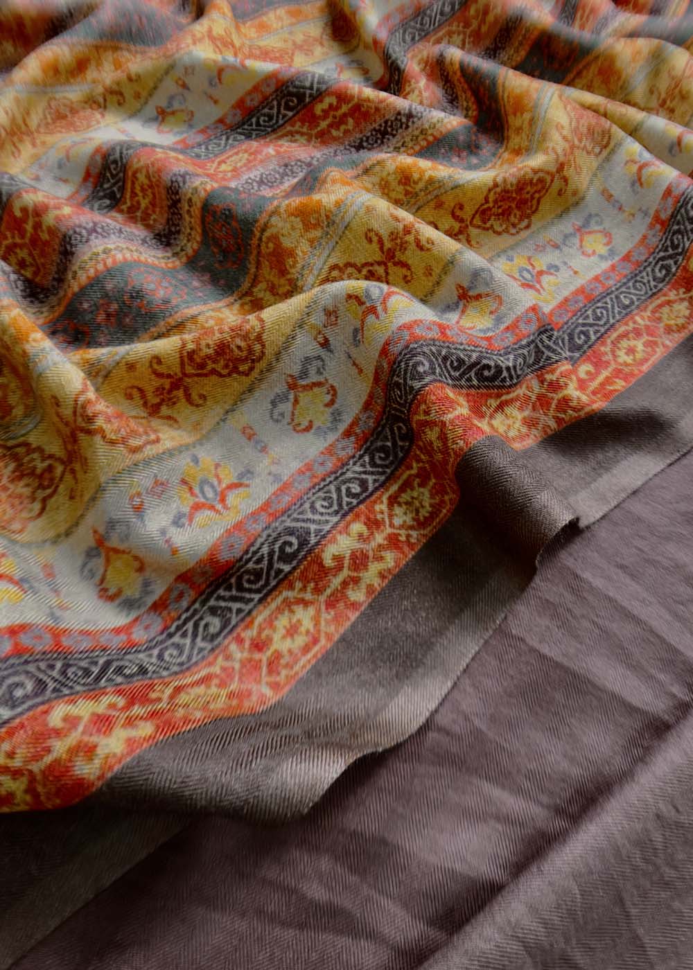 Brown Pashmina Suit With Digital Print Dupatta