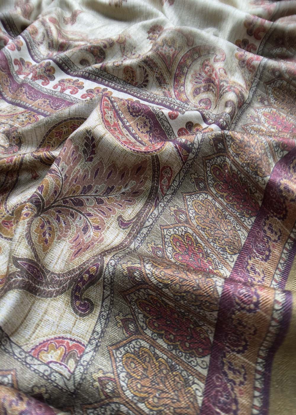 Green Pashmina Digital Print Suit Set