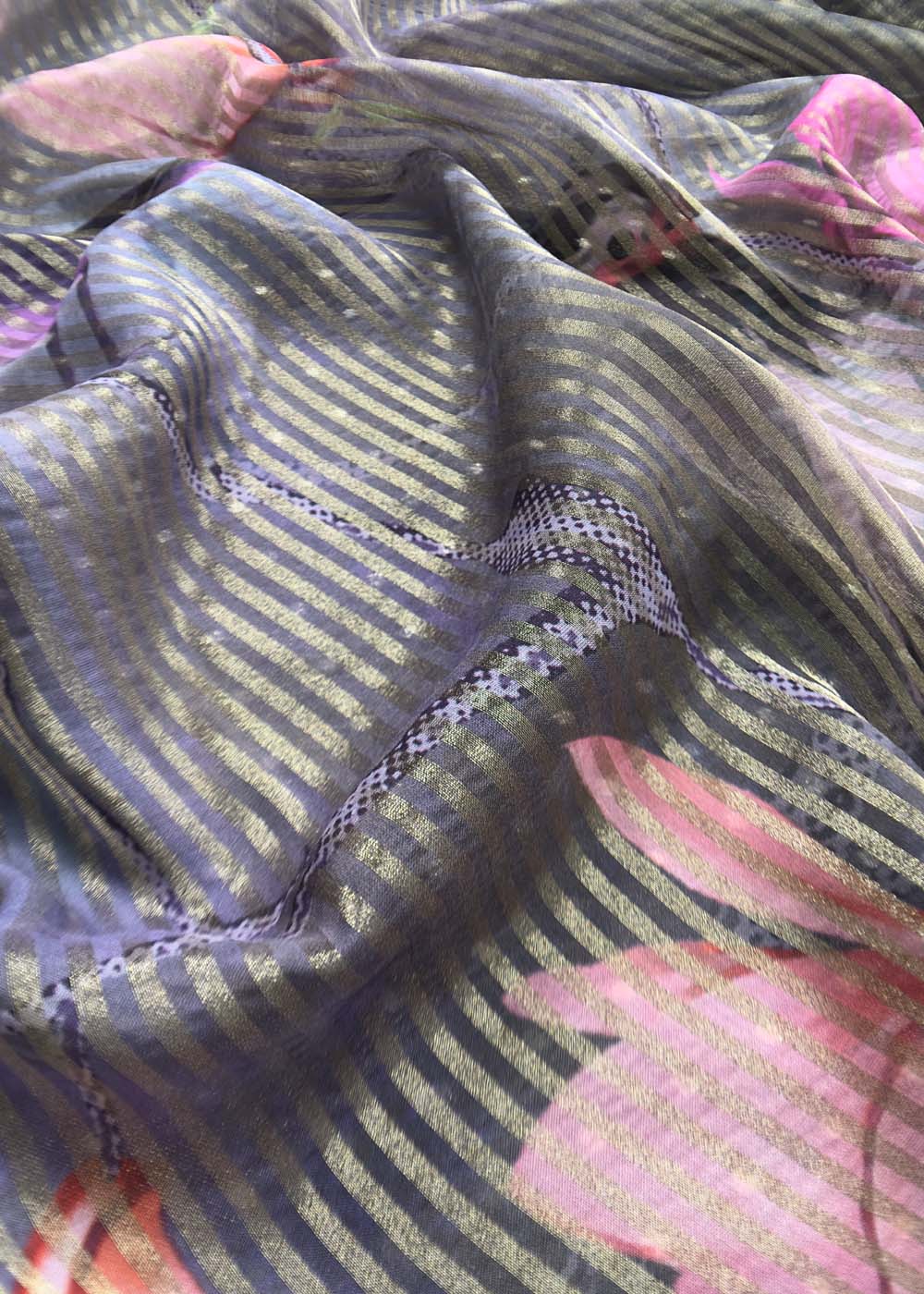 Digital Print Tissue Unstitched Suit