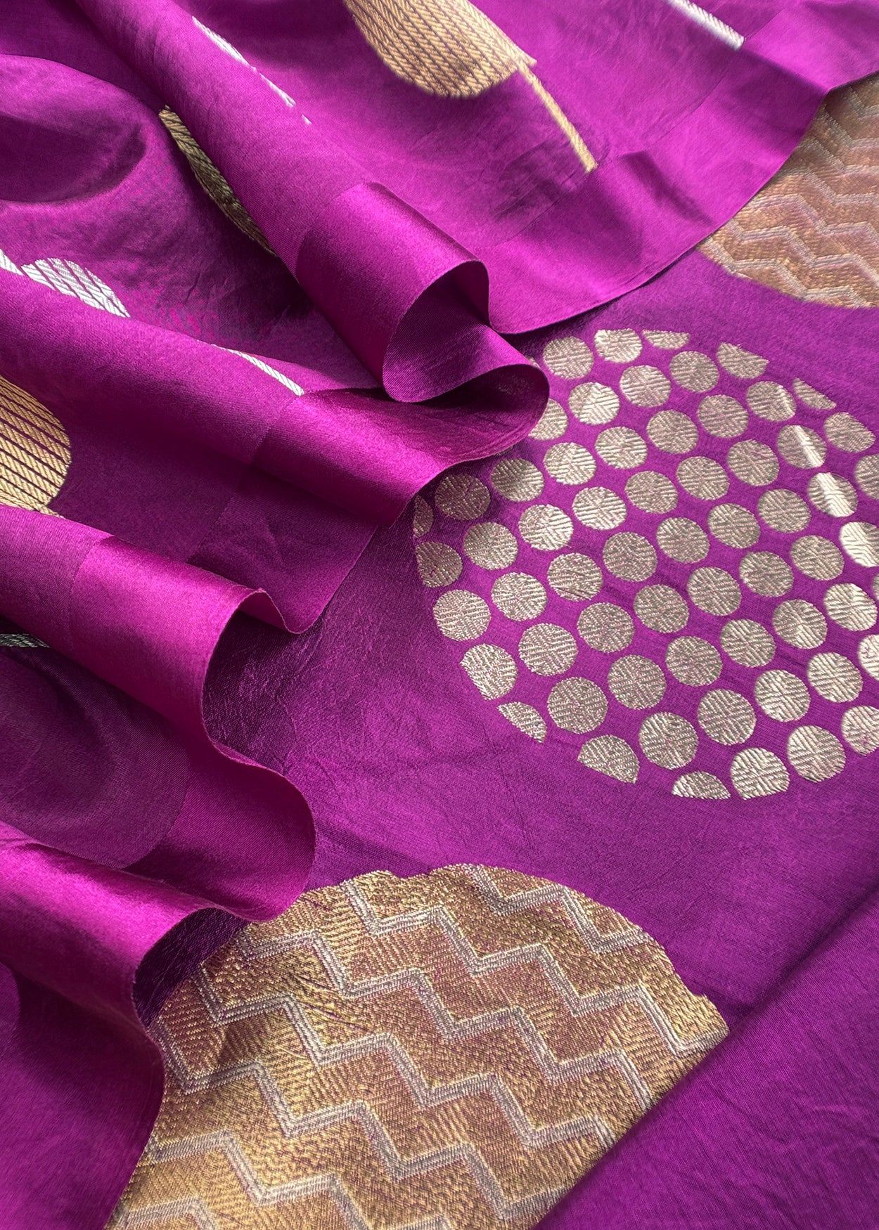 Timeless Purple Handloom Silk Suit With Weaving