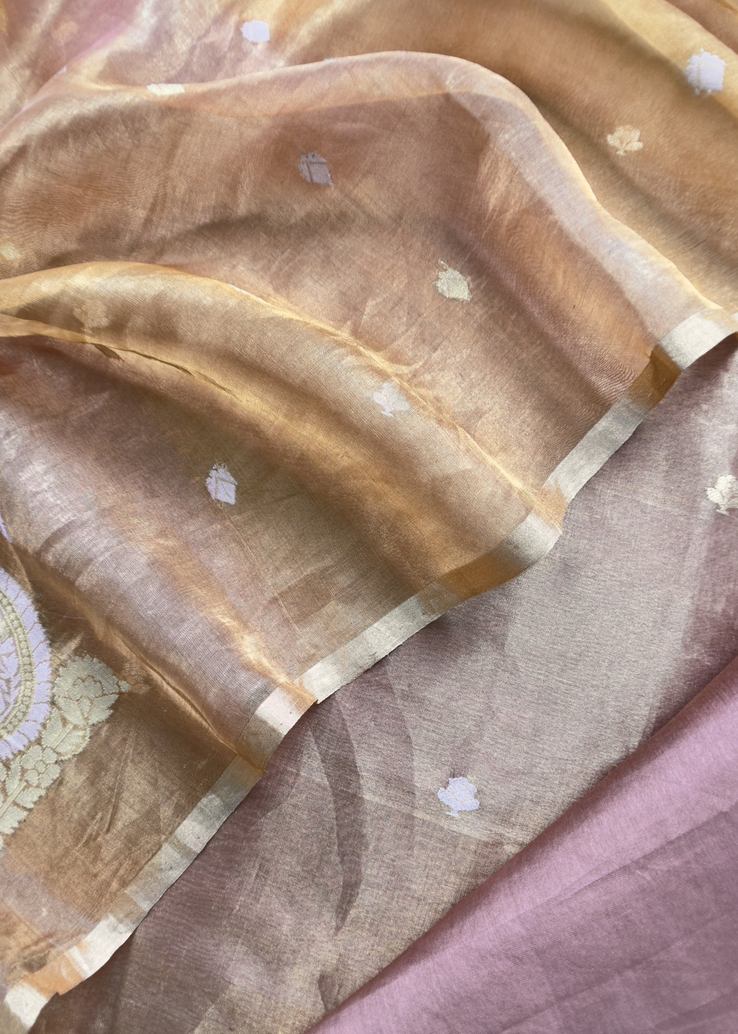 Maharani tissue silk suit with kadwa weaves