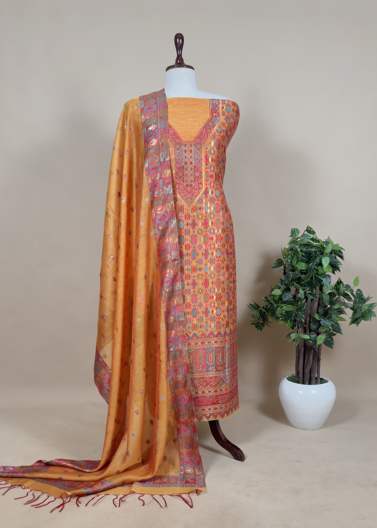 wedding wear kani silk suit