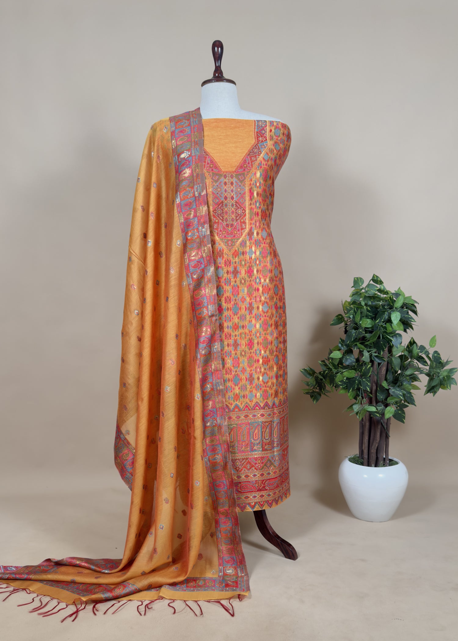 wedding wear kani silk suit