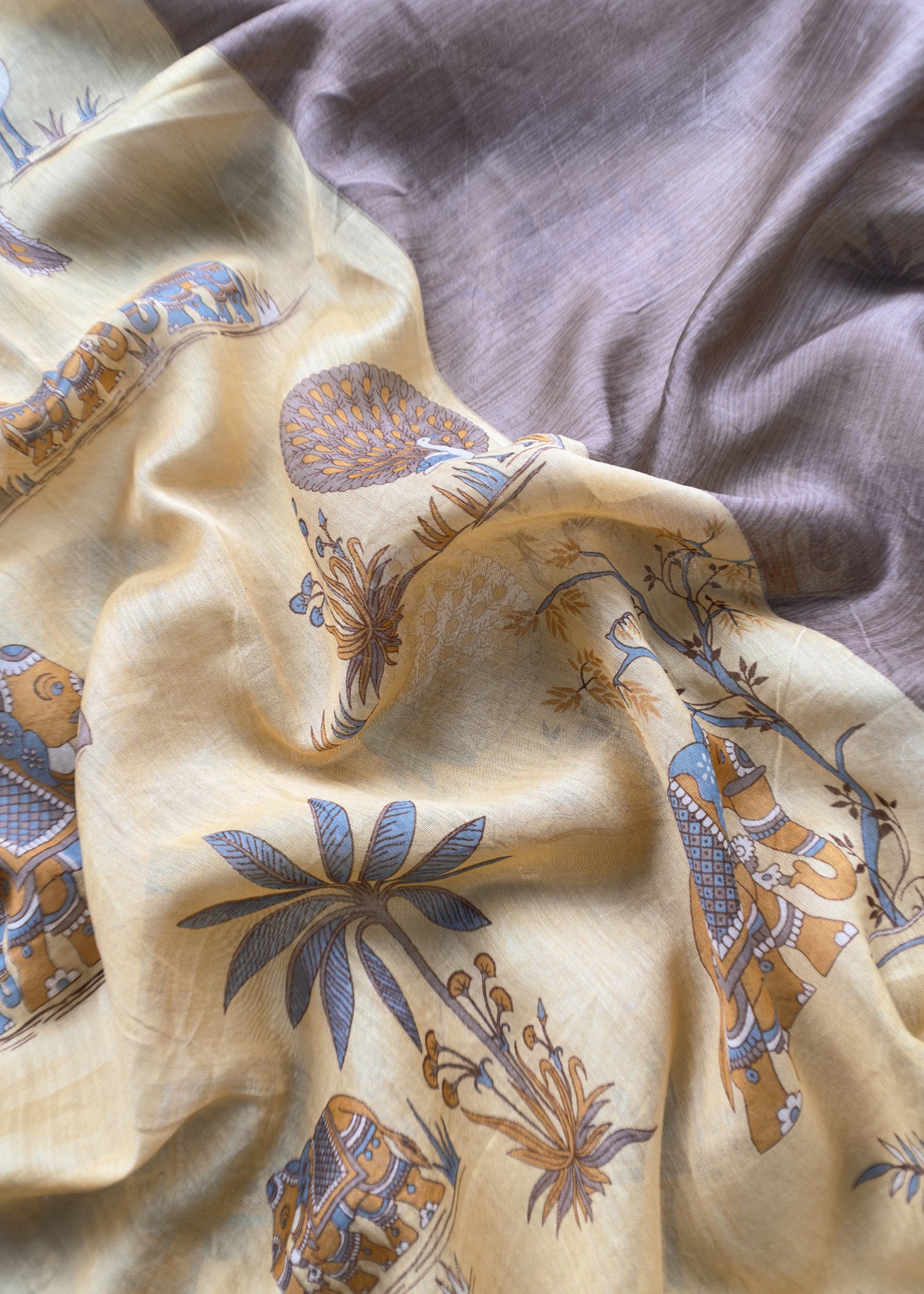 Pure Shikagarh Maheshwari Silk Suit Fabric With Banarasi Bootis