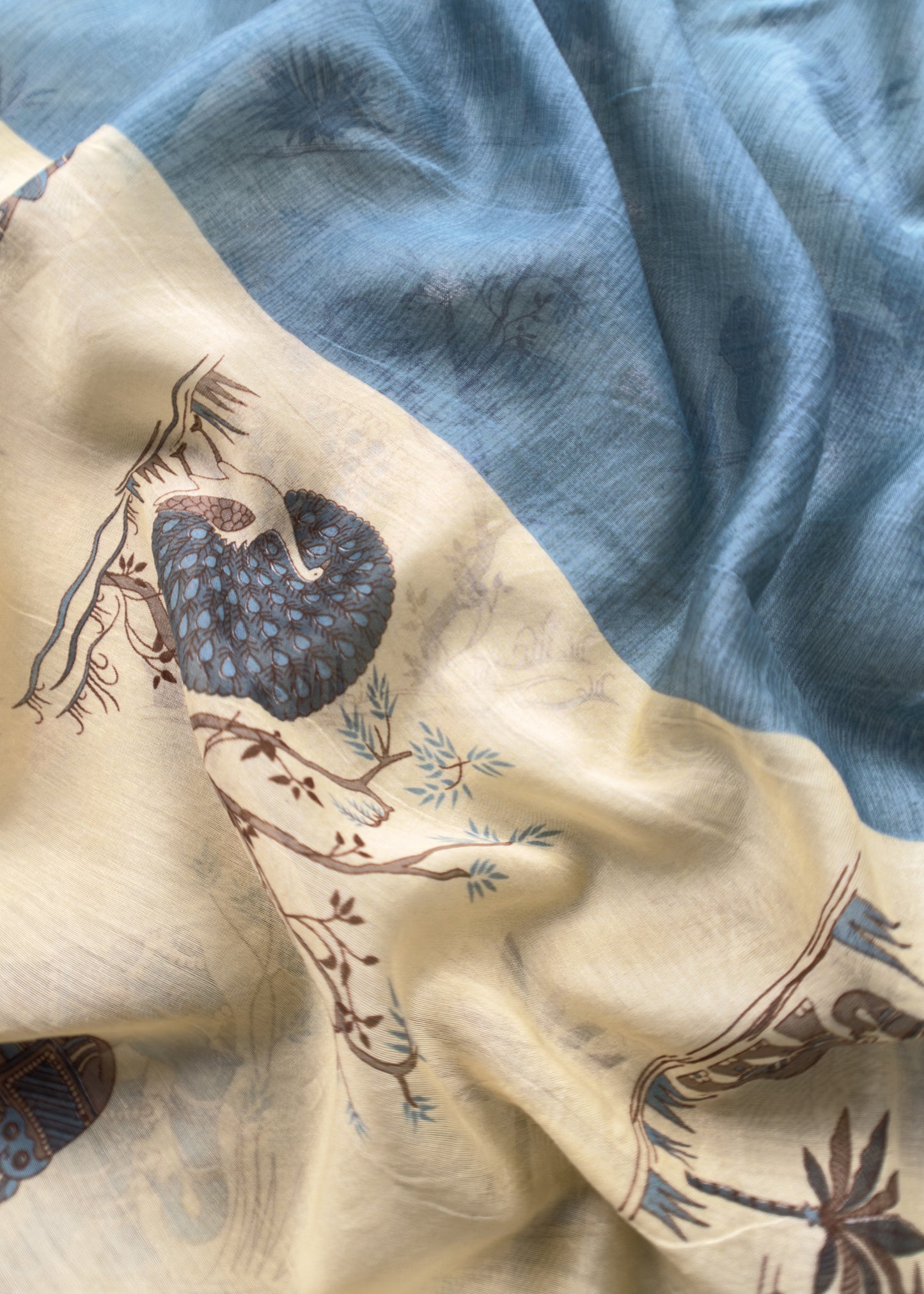 Pure Shikagarh Maheshwari Silk Suit Fabric With Banarasi Bootis