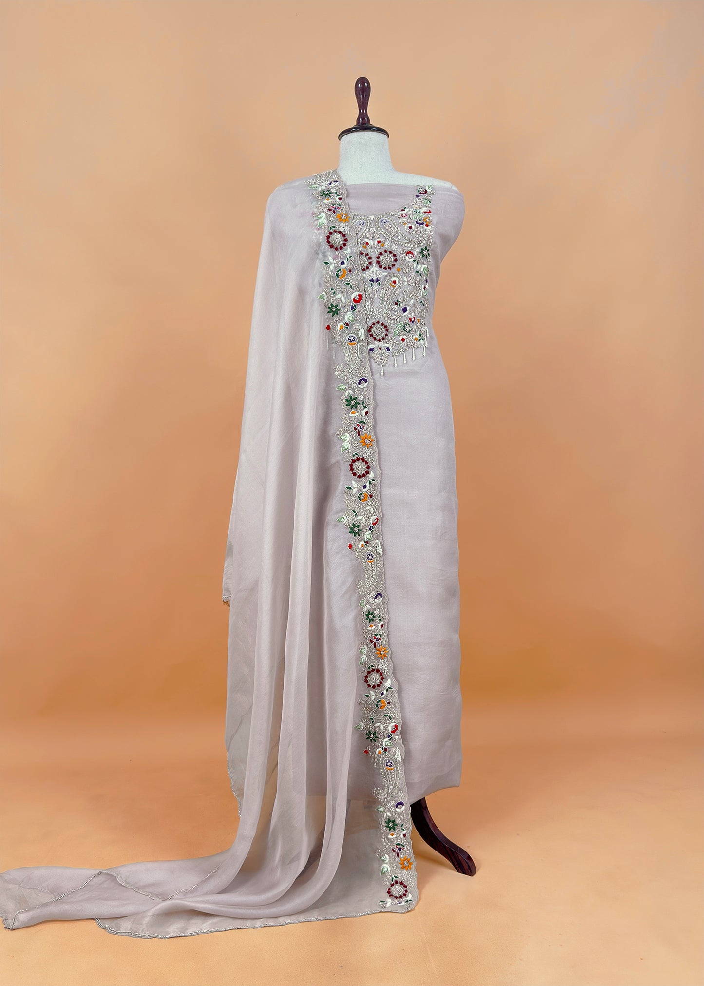 buy designer wedding wear kora silk suits