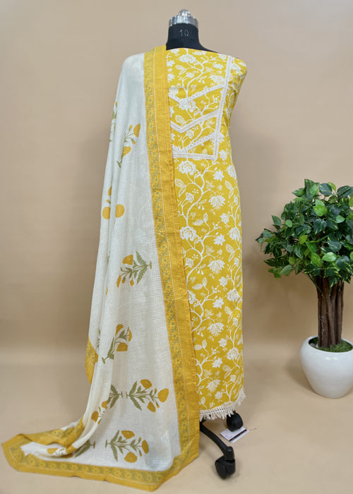 Yellow Cotton Salwar Suit