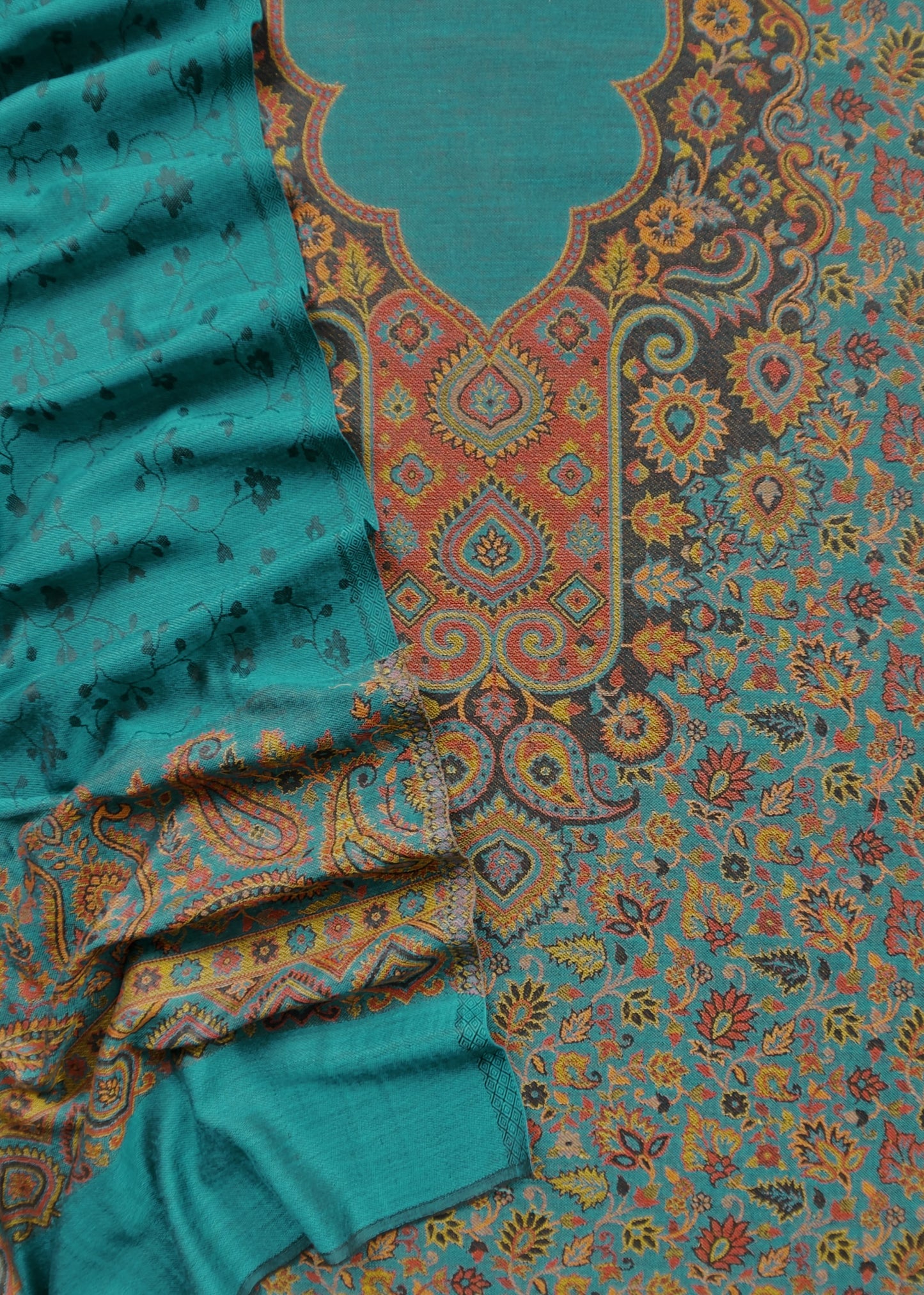 Handloom Pashmina Suit With Kani Zari Weaving