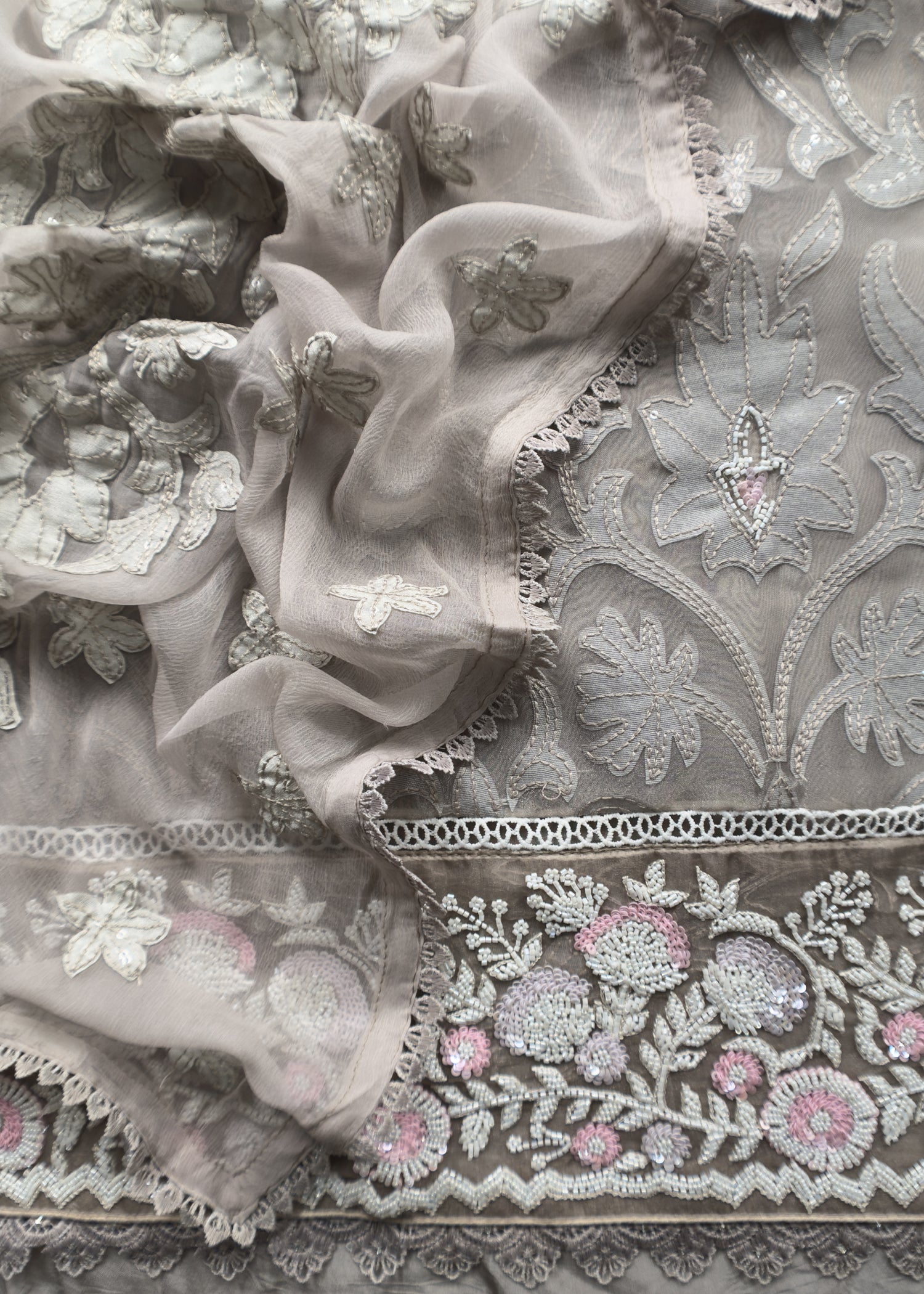 Tissue suit with dupatta