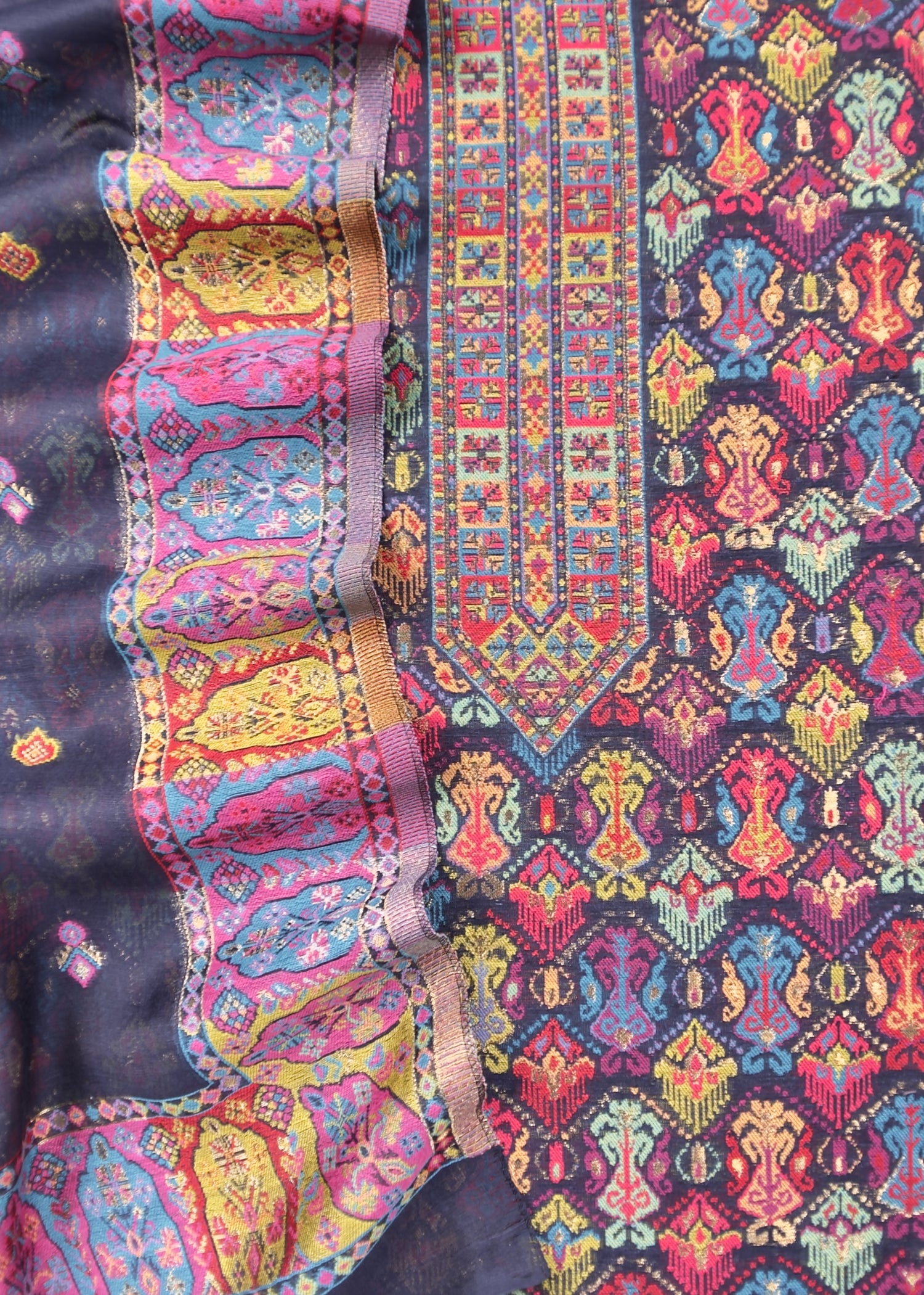 wedding wear kani silk suit