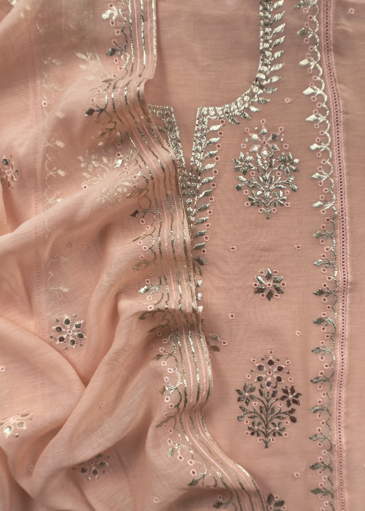 Summer wear suit pure mul chanderi fabric