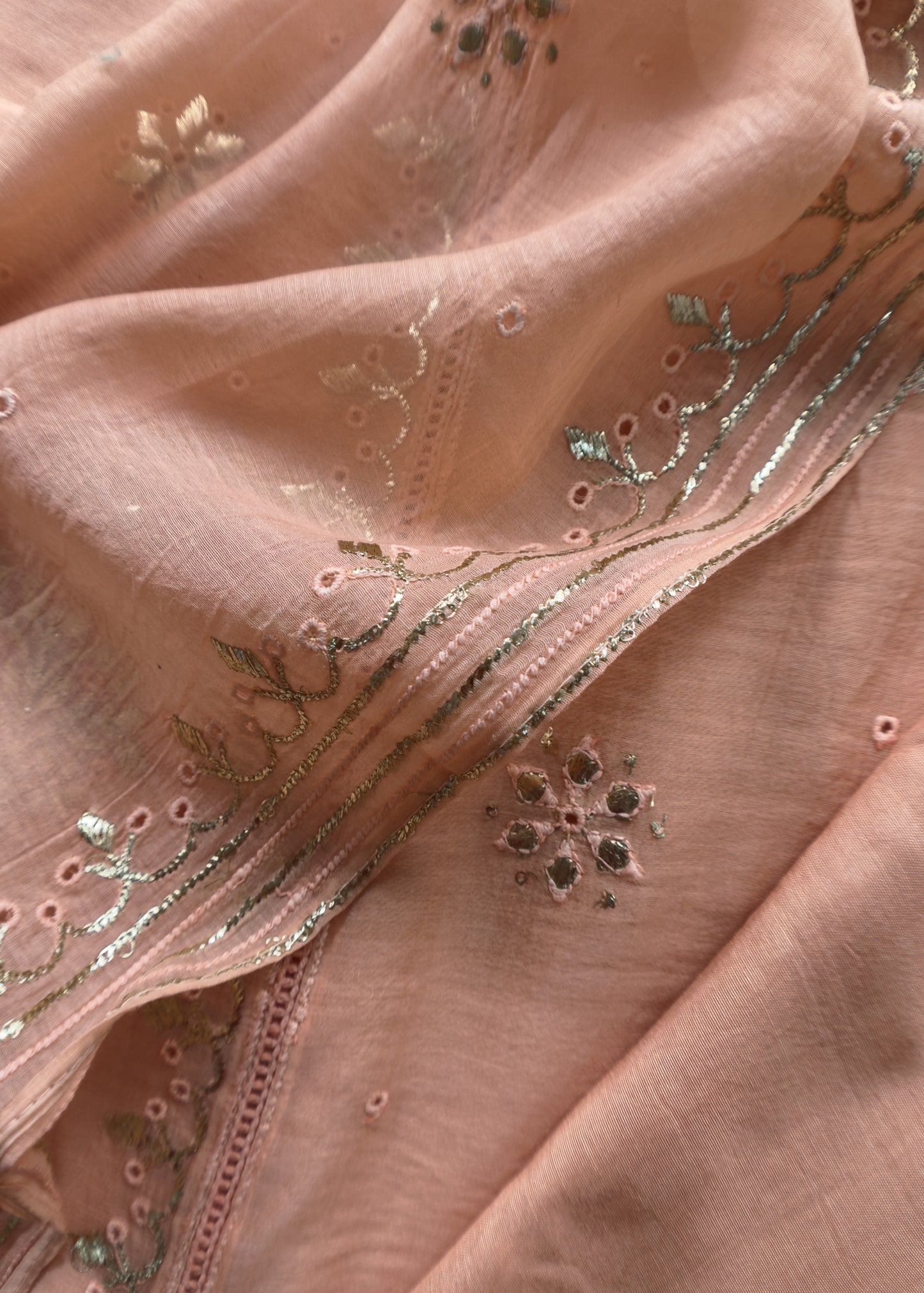 mul chanderi suit with dupatta